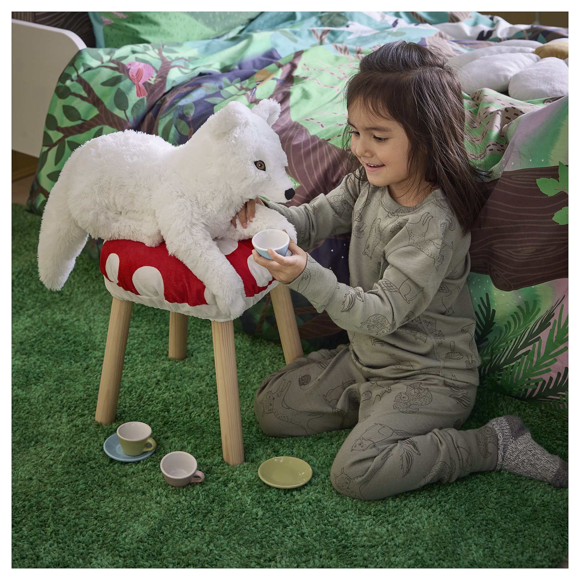 SKOGSDUVA, λούτρινο παιχνίδι/αρκτική αλεπού, 60 cm, 605.768.91