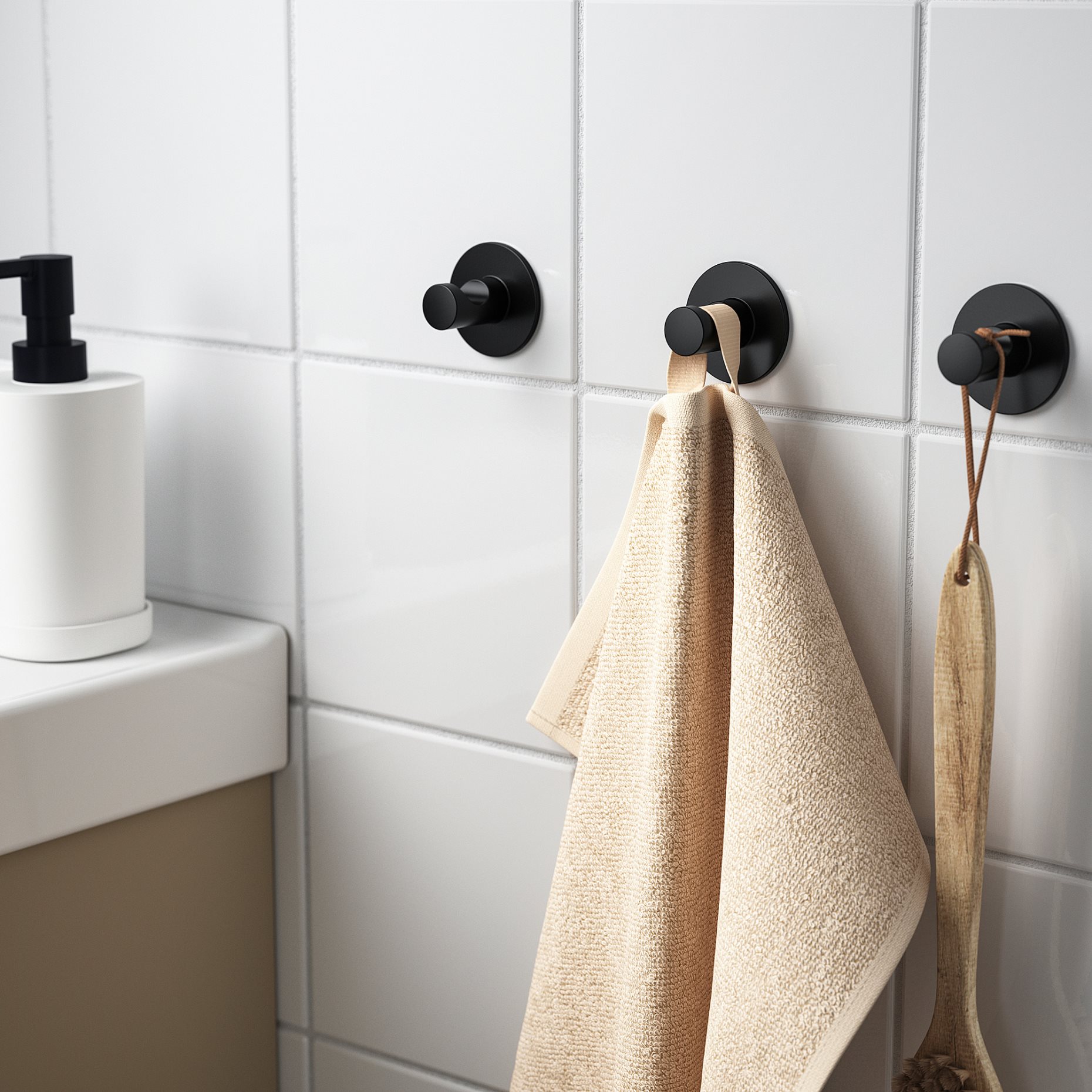 SKOGHALL, άγκιστρο με αυτοκόλλητο, 3 τεμ., 605.792.29