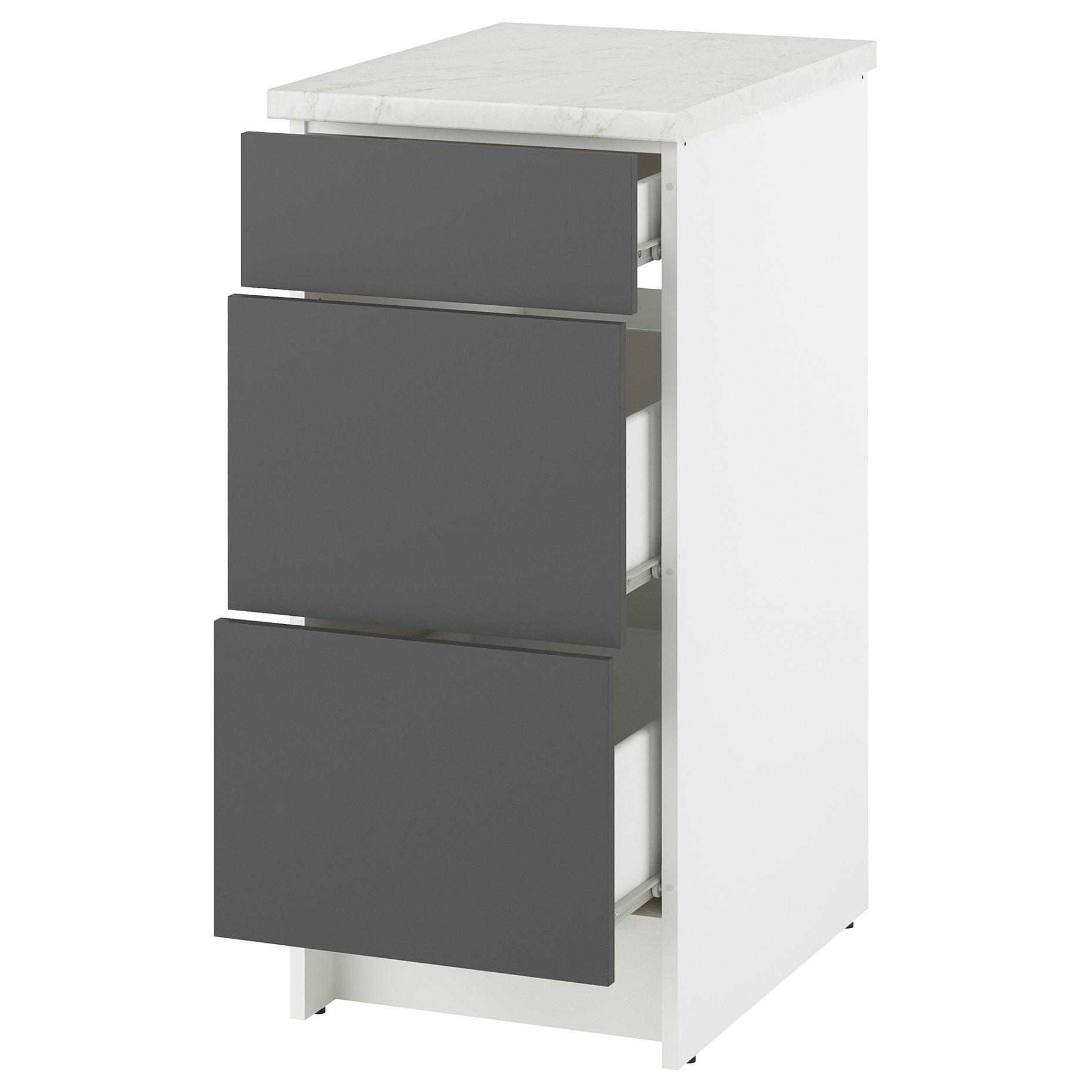 KNOXHULT, base cabinet with drawers, 40 cm, 605.887.85