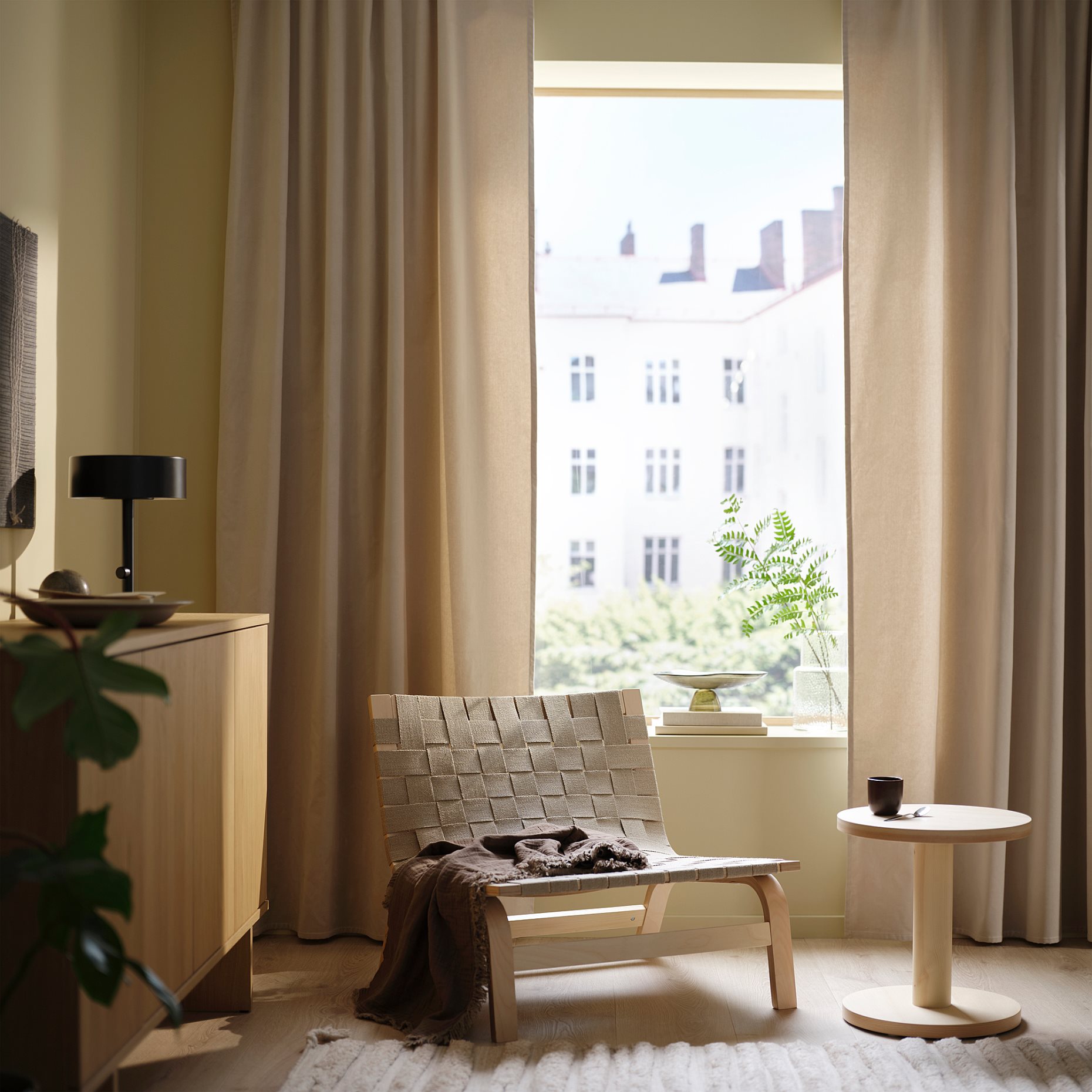 SANELA, curtains 1 pair, 140x300 cm, 605.898.79