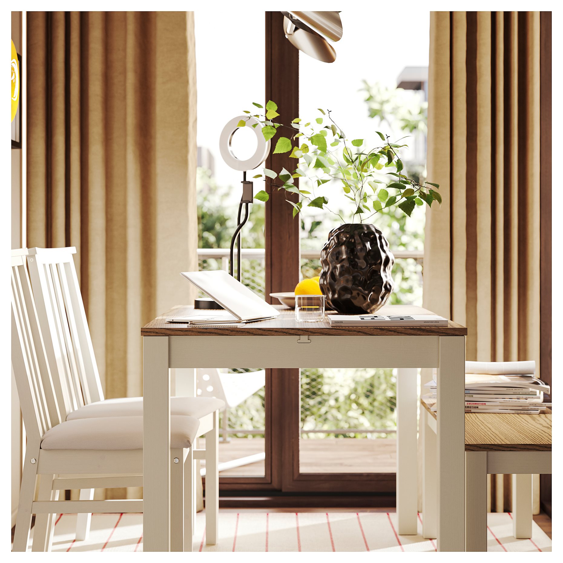 SANELA, curtains 1 pair, 140x300 cm, 605.898.79