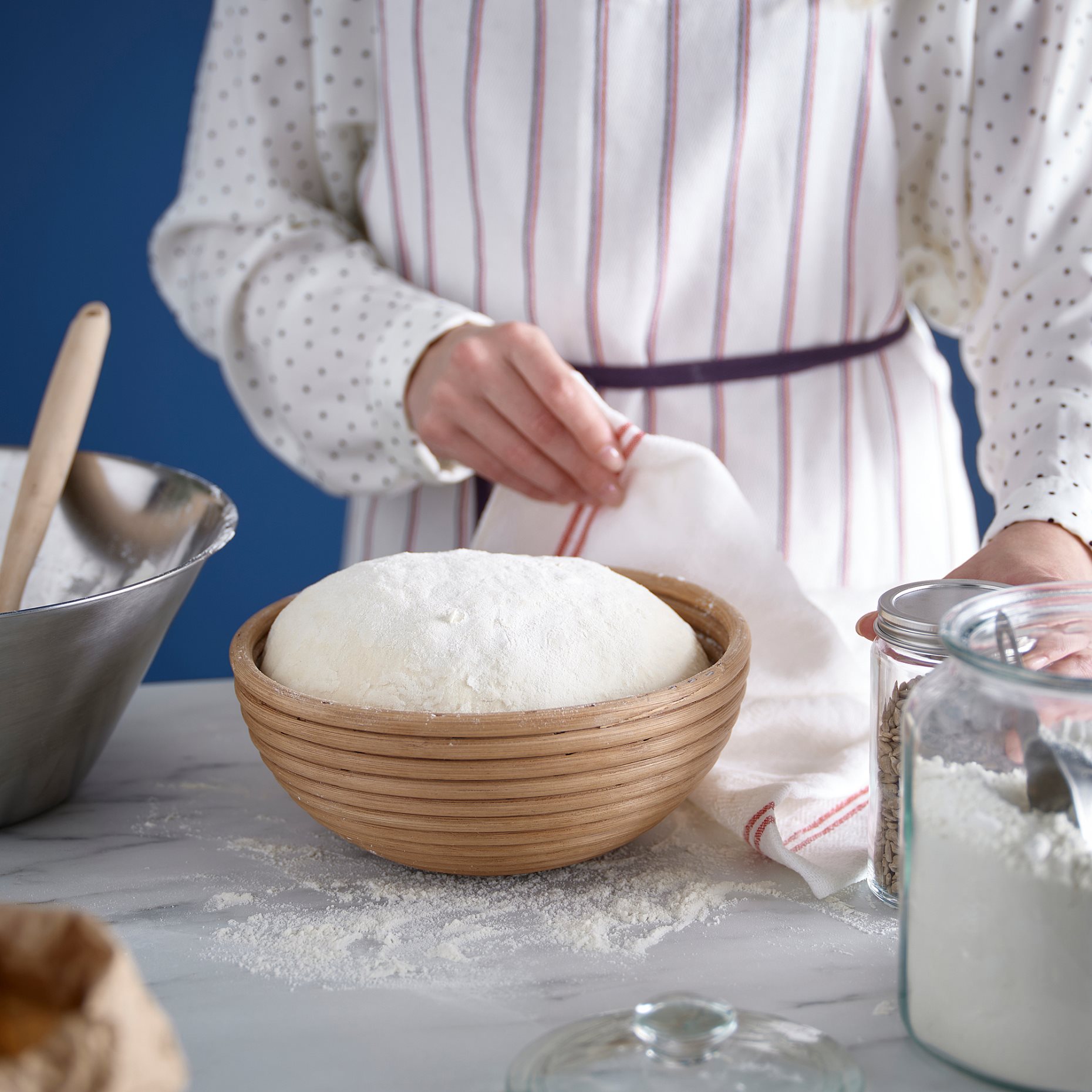 BANDSLÄTTING, καλάθι για φούσκωμα ζύμης, 22 cm, 606.034.89