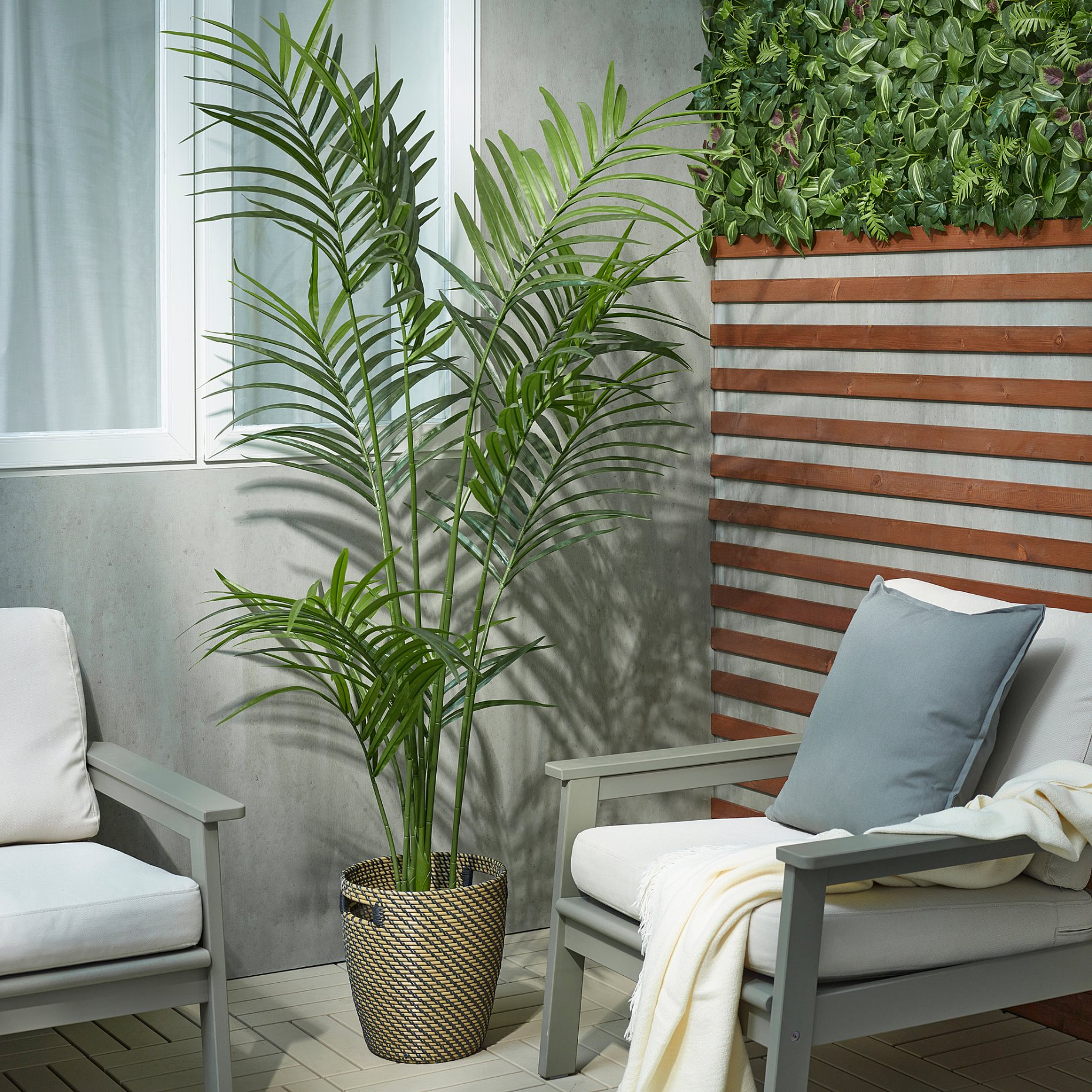 FEJKA, artificial potted plant in/outdoor/Kentia palm, 21 cm, 606.106.06