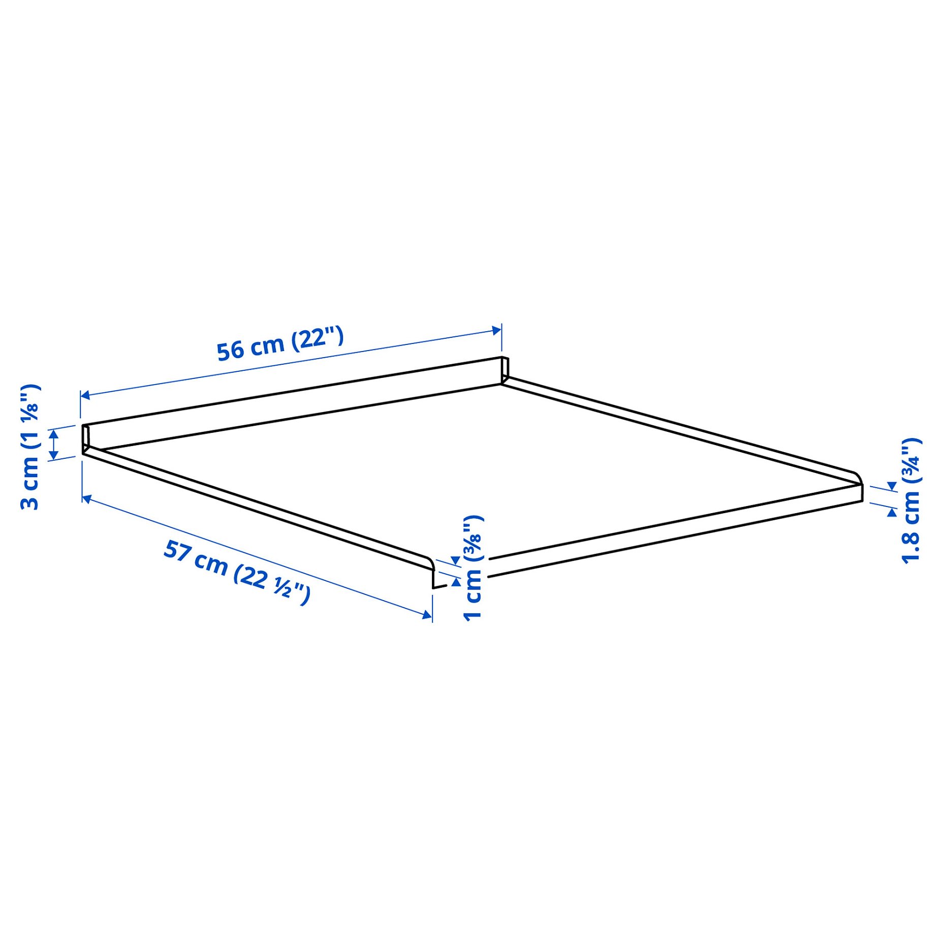 METOD, προστατευτικό ραφιού για ντουλάπι νεροχύτη, 60 cm, 606.204.79