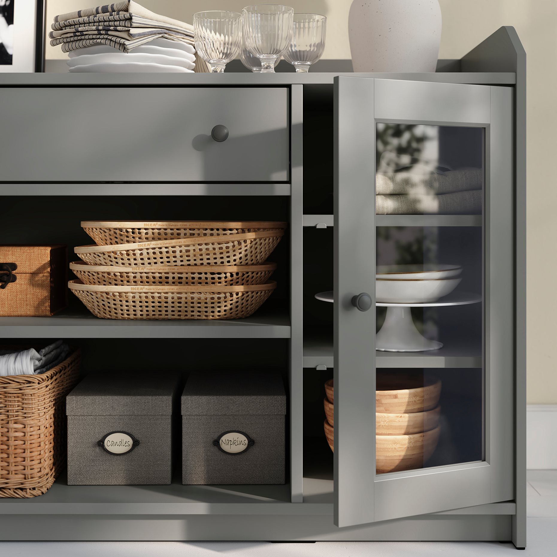 HAUGA, sideboard, 140x46x84 cm, 606.214.88