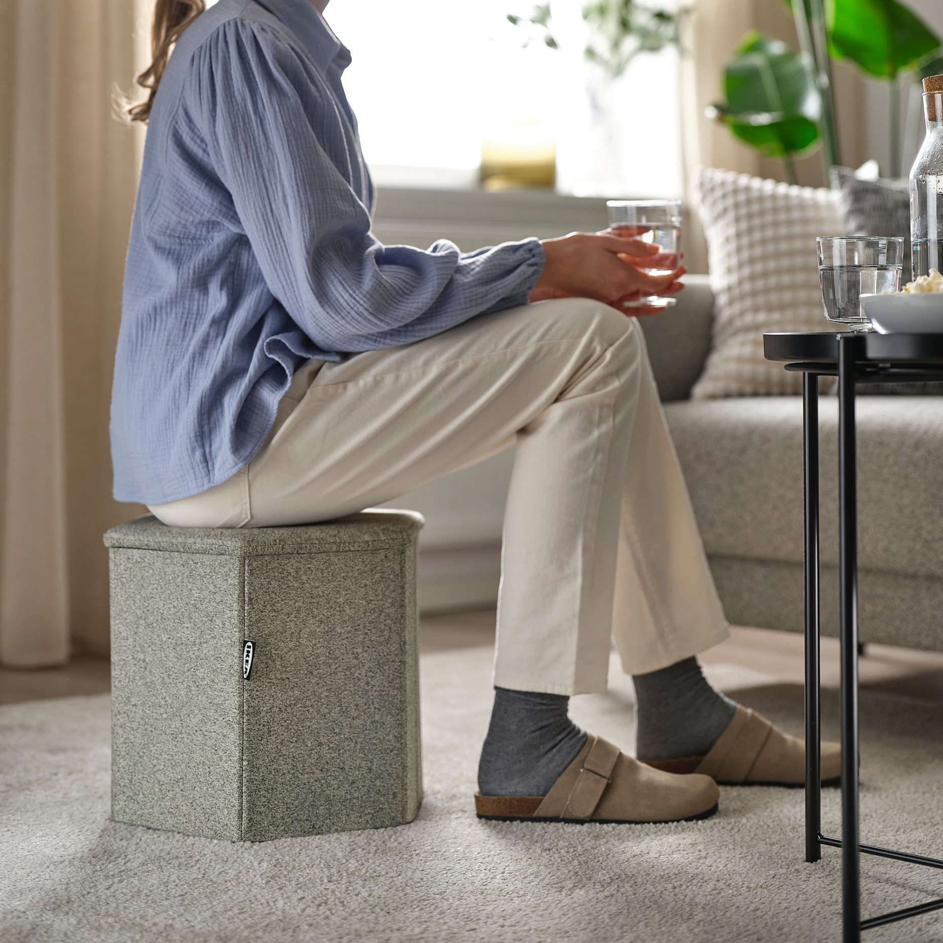 KJUGE, pouffe with storage, 606.296.77