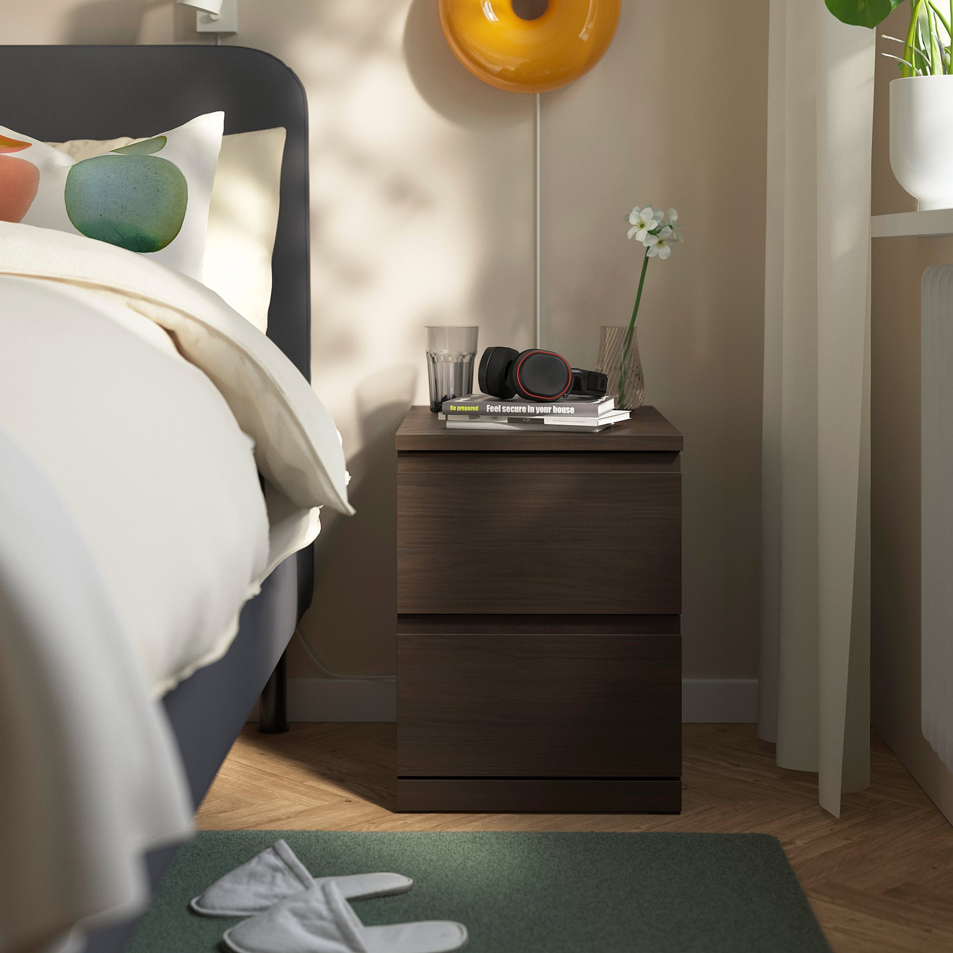 STORKLINTA, bedside table with 2 drawers, 40x50x53 cm, 606.314.11