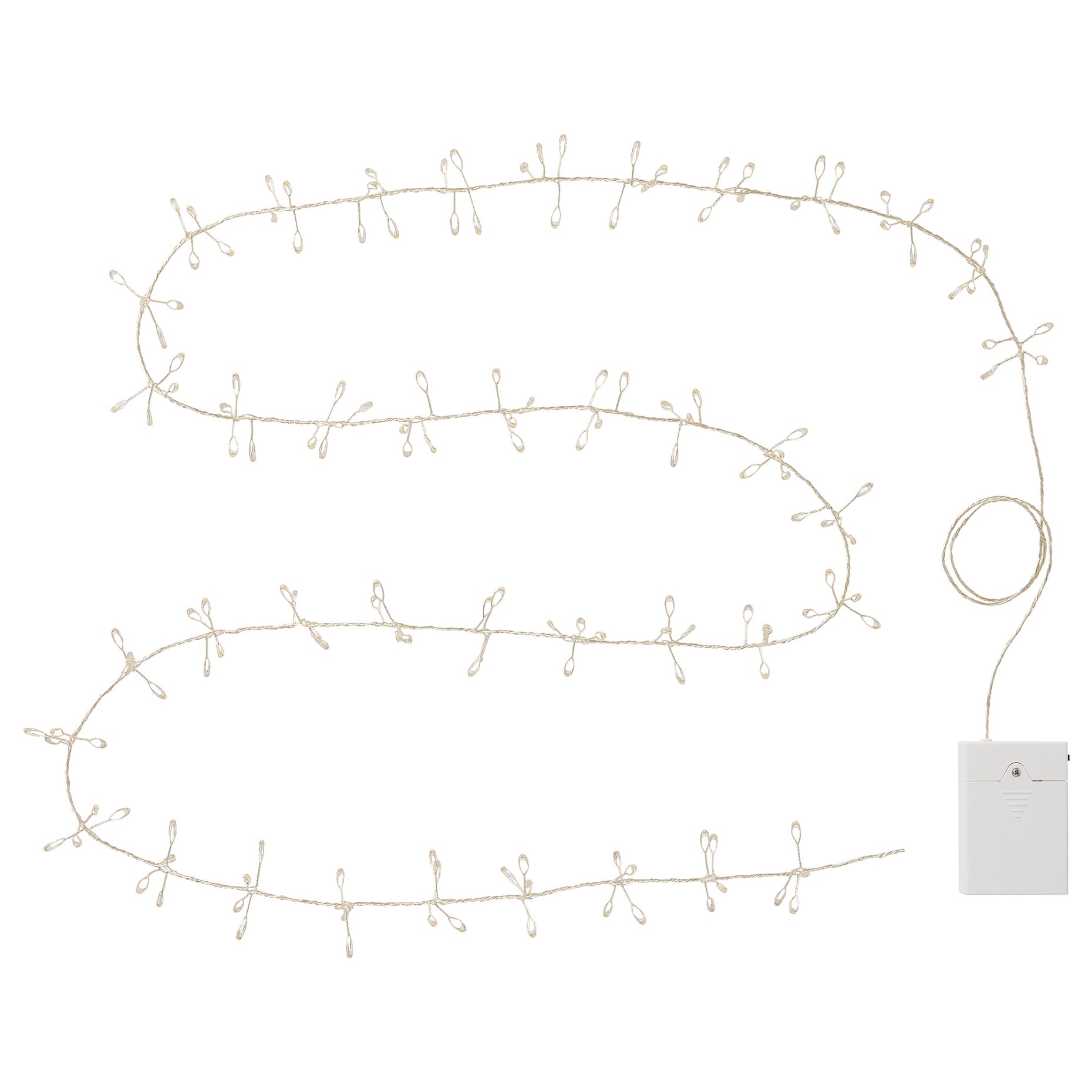STRÅLA, lighting chain with built-in LED light source/battery-operated, 606.332.45