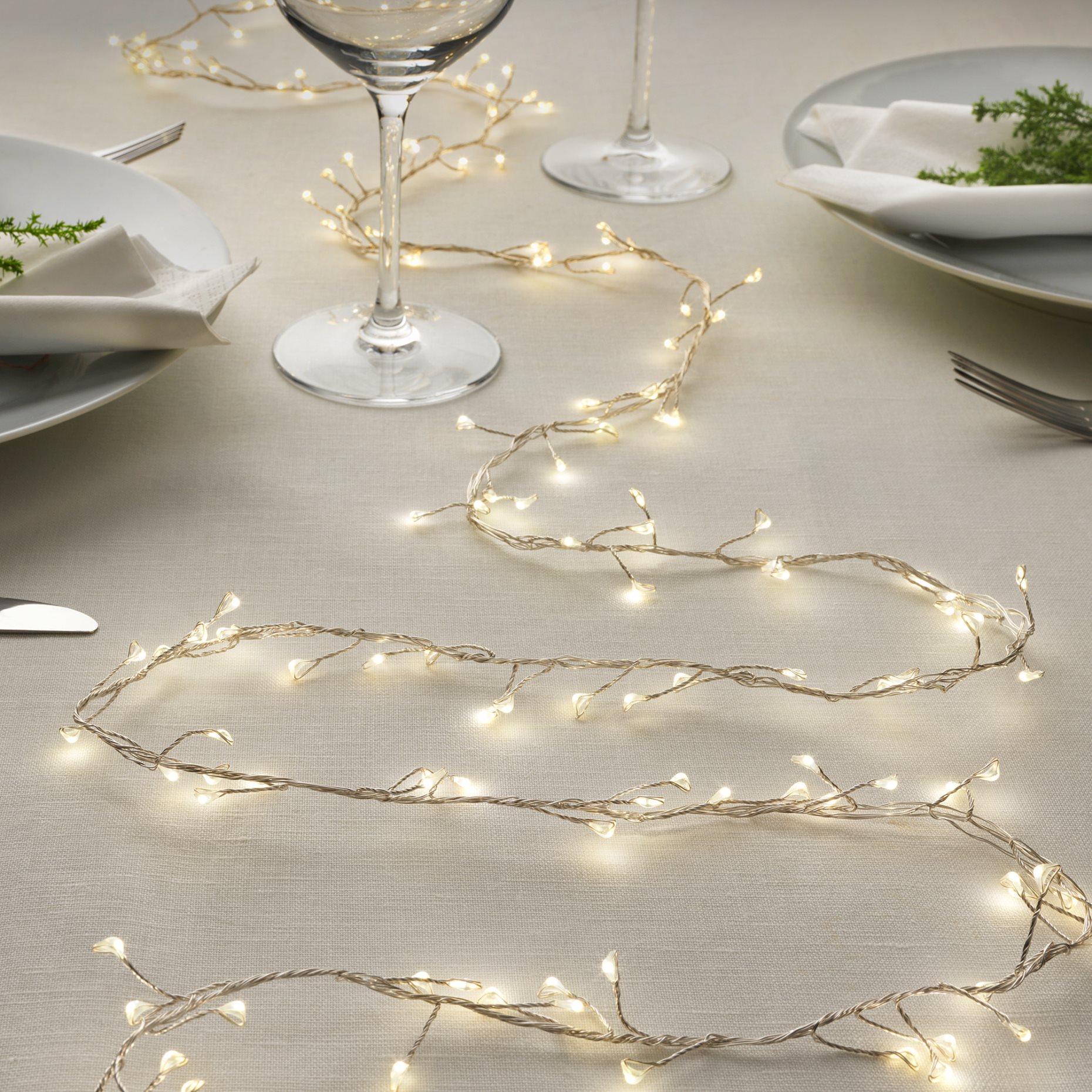 STRÅLA, lighting chain with built-in LED light source/battery-operated, 606.332.45