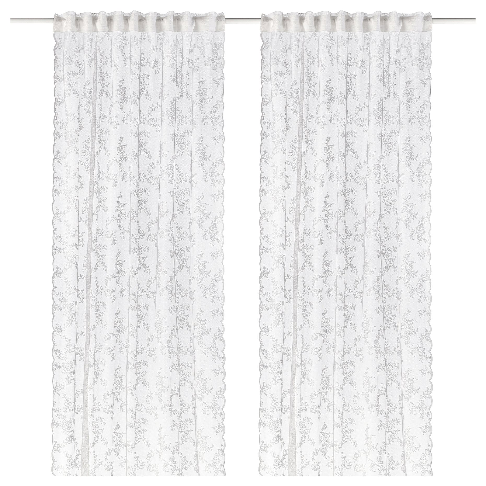 ALVINESPETS, net curtains with heading tape/1 pair, 145x280 cm, 606.371.49