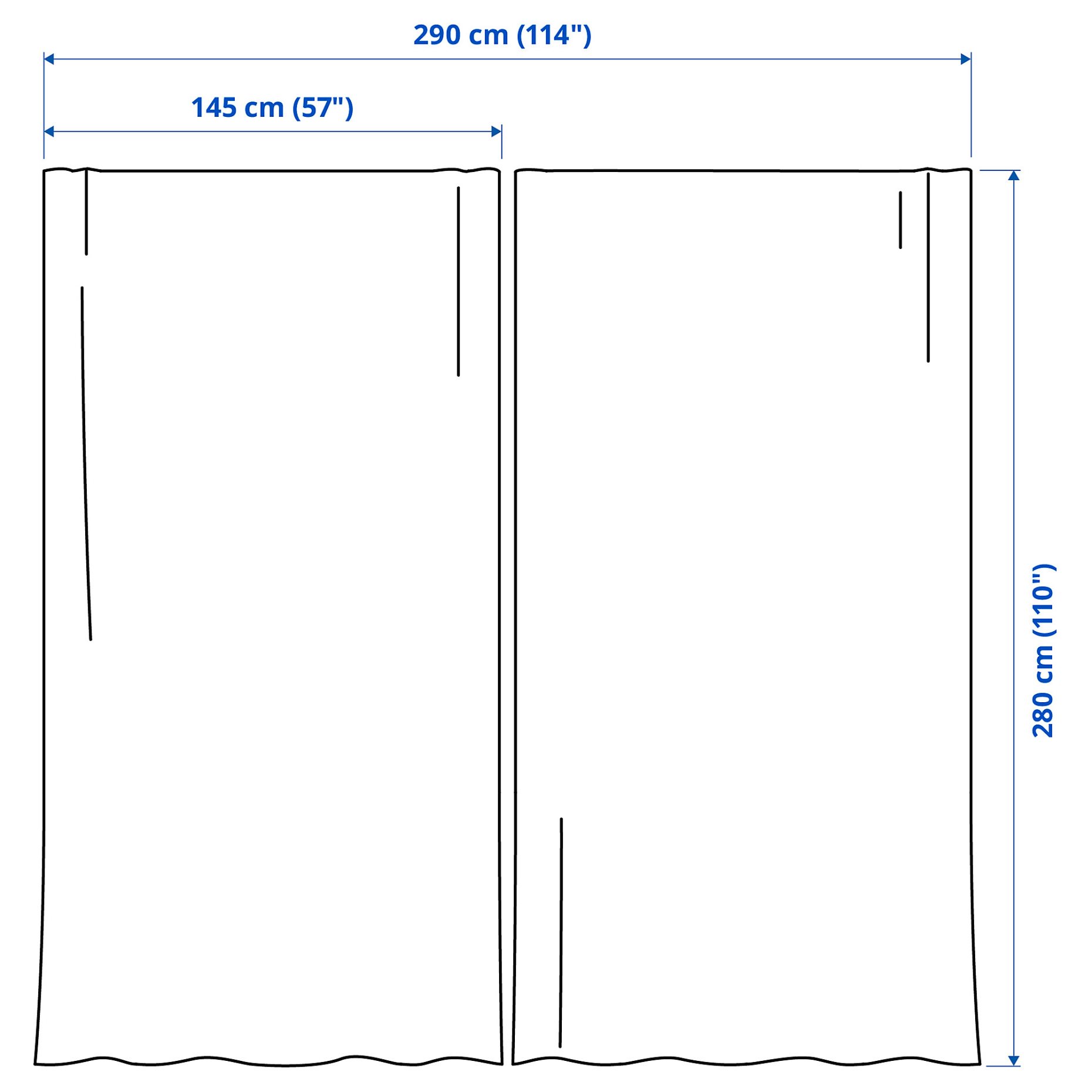 ALVINESPETS, net curtains with heading tape/1 pair, 145x280 cm, 606.371.49