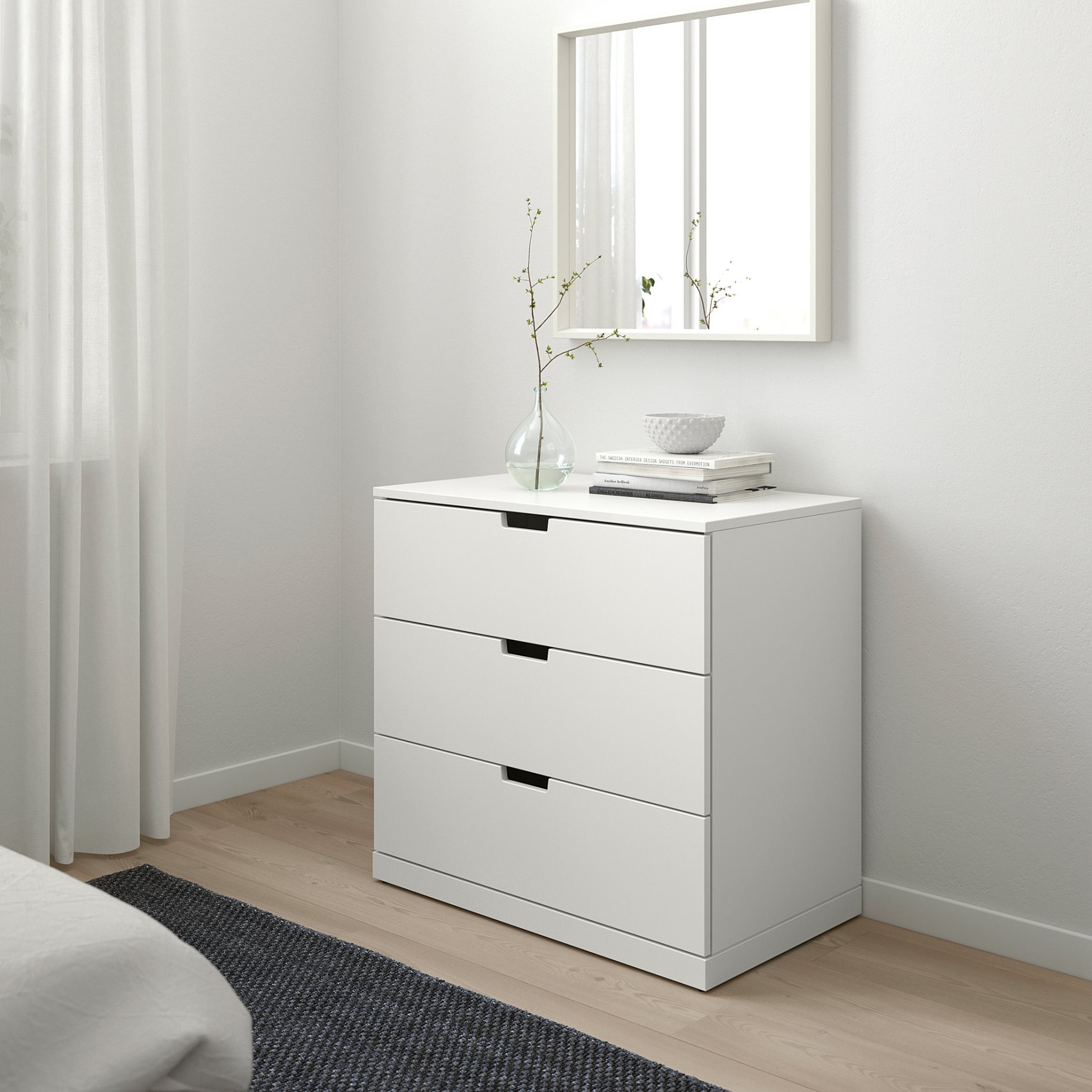 NORDLI, chest of 3 drawers, 80x76 cm, 692.394.95
