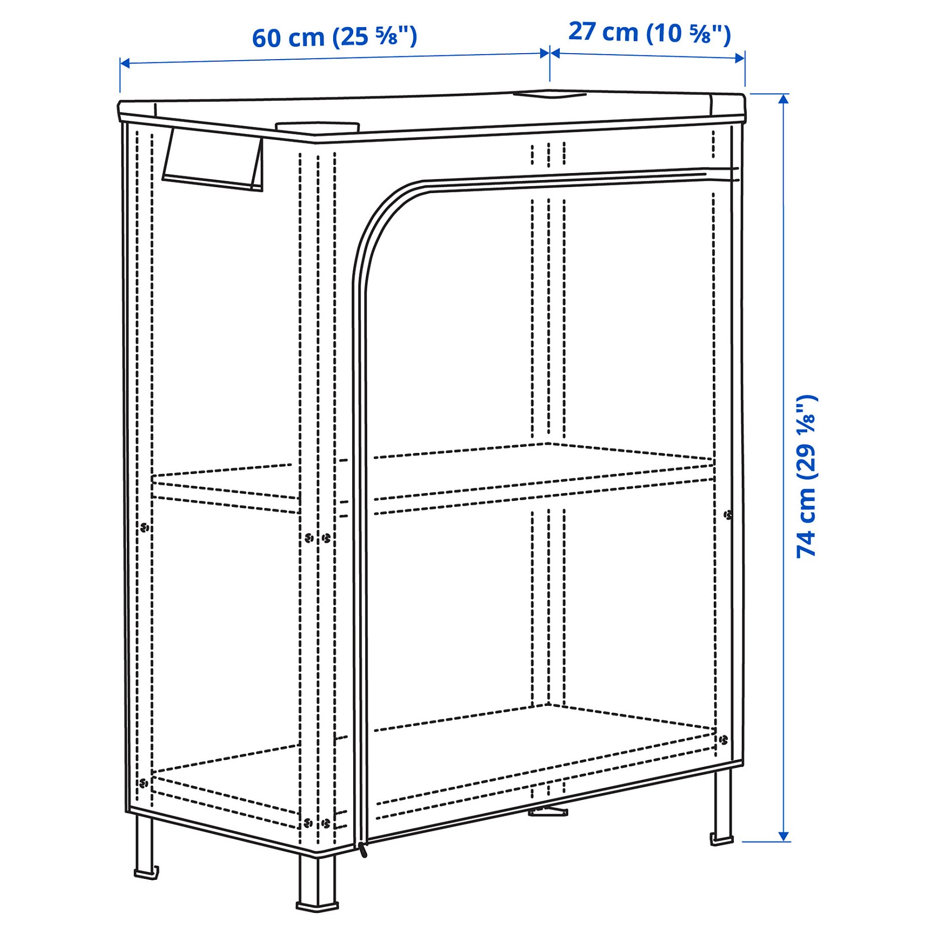 HYLLIS, shelving unit with cover, 692.859.39