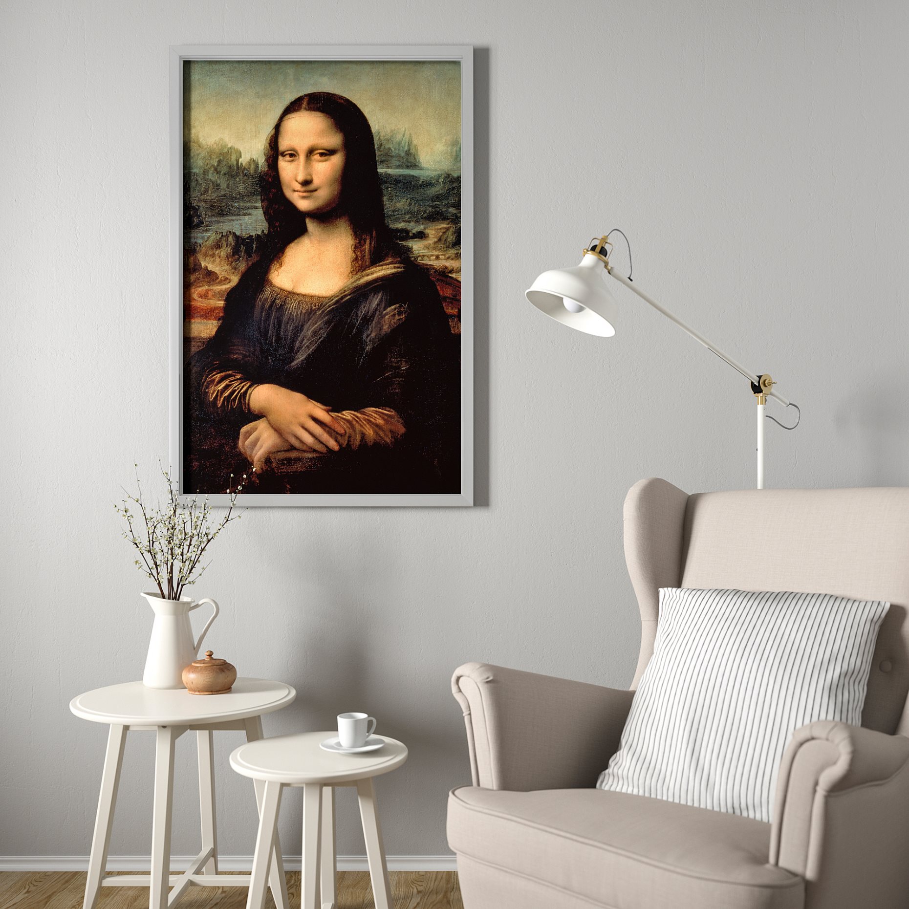 BJÖRKSTA, picture with frame/Mona Lisa, 78x118 cm, 693.847.41