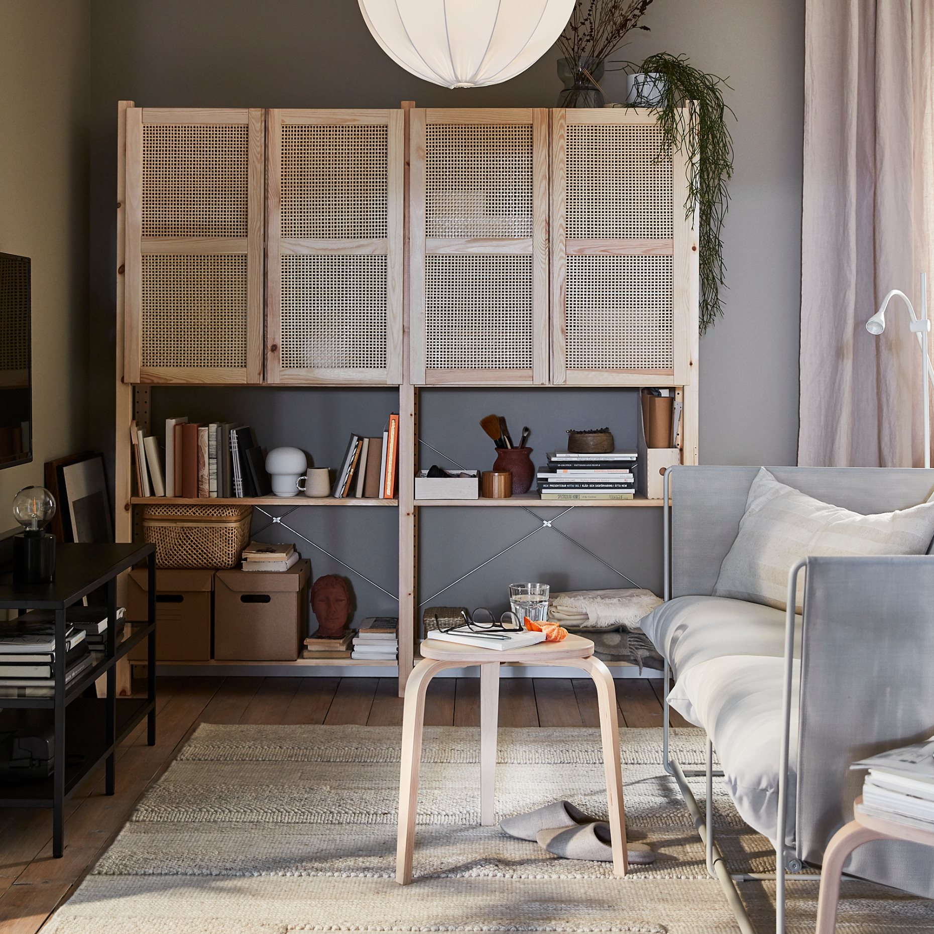IVAR, storage combination with doors, 174x30x179 cm, 694.034.62