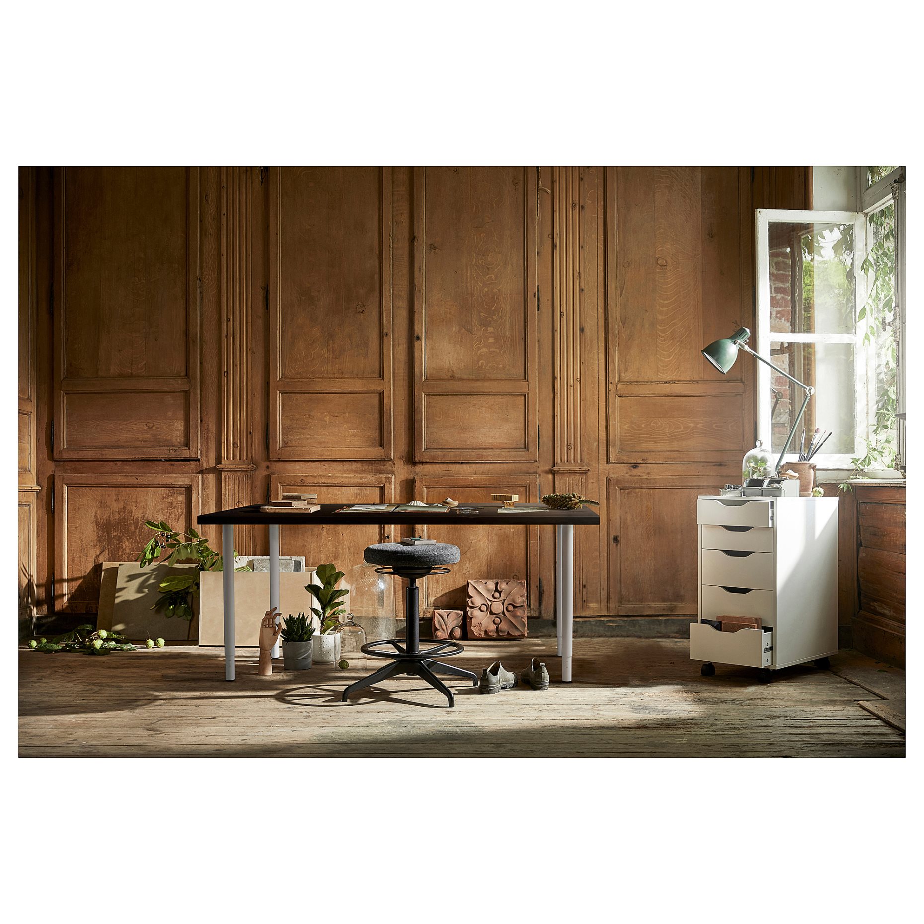 LAGKAPTEN/OLOV, desk, 140x60 cm, 694.174.83