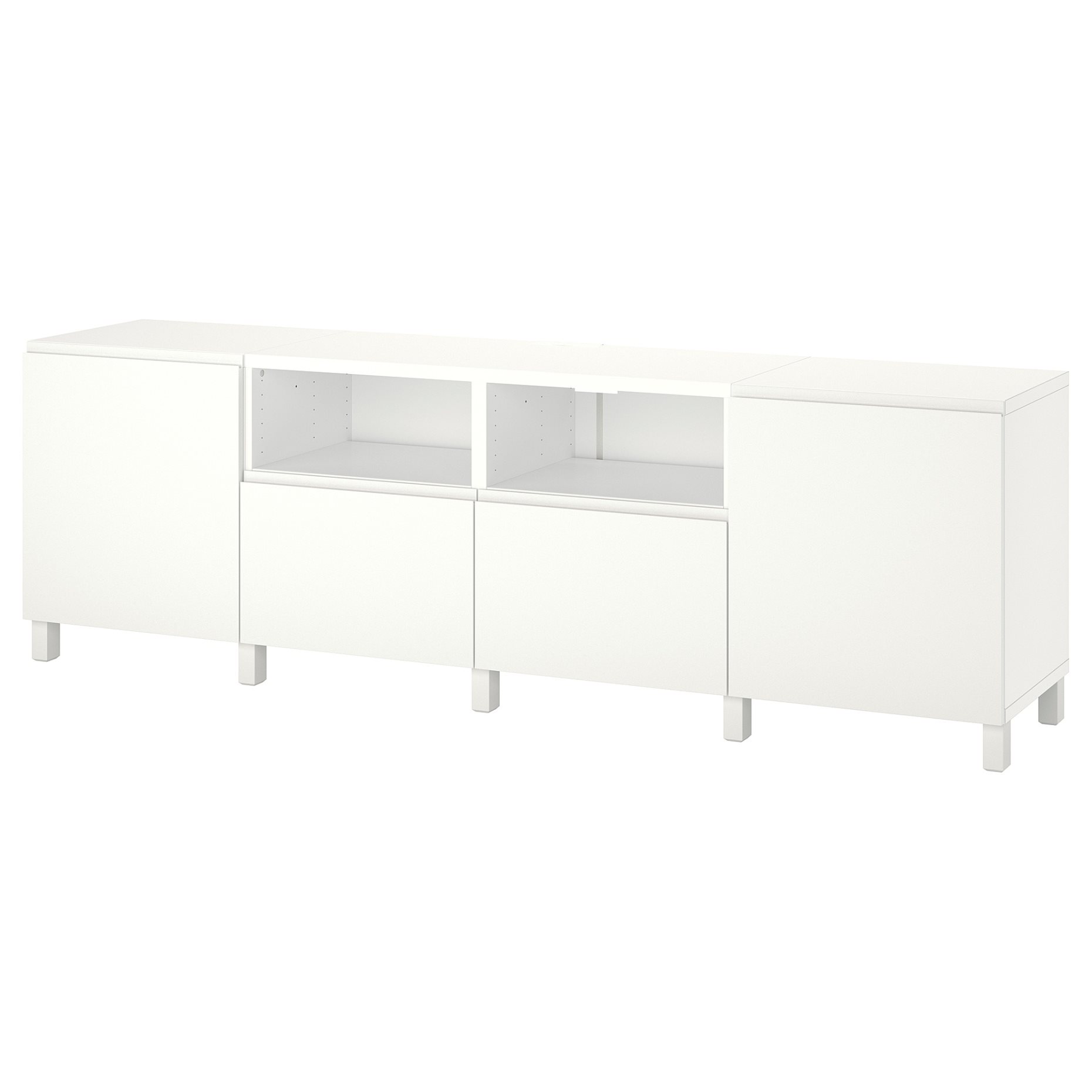 BESTÅ, TV bench with drawers and door, 240x42x74 cm, 694.347.55