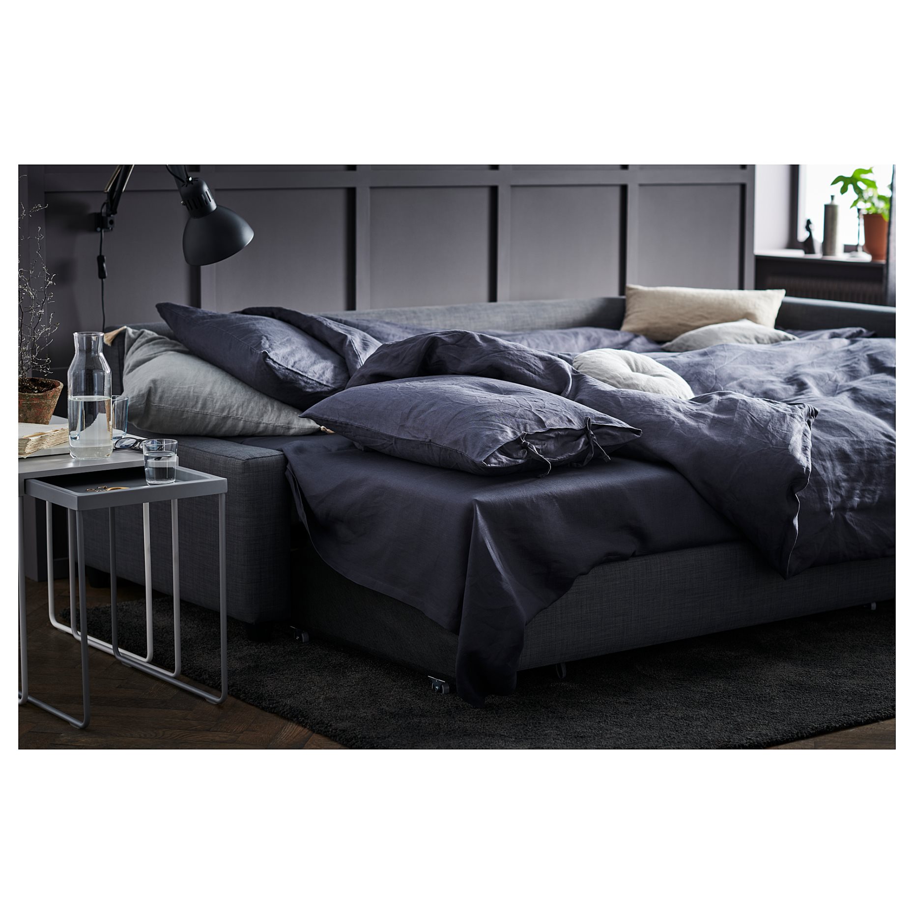 FRIHETEN/KLAGSHAMN, corner sofa-bed with storage, 694.443.30