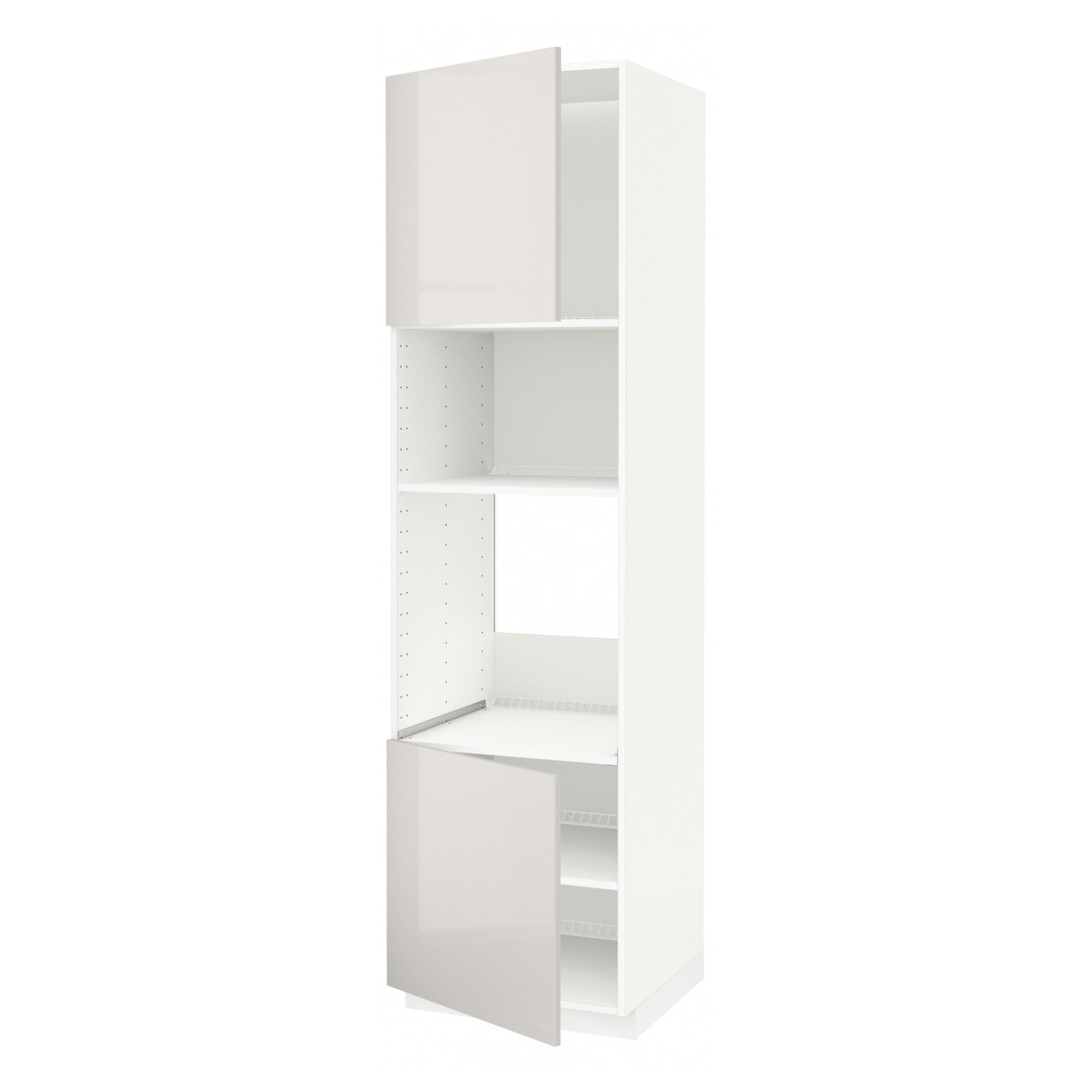 METOD, high cabinet for oven/microwave with 2 doors/shelves, 60x60x220 cm, 694.669.25