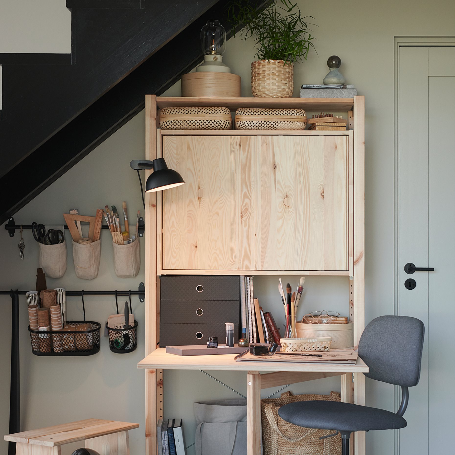 IVAR, 1 μονάδα/πτυσσόμενο τραπέζι/συρόμενη πόρτα, 89x30x179 cm, 694.695.18