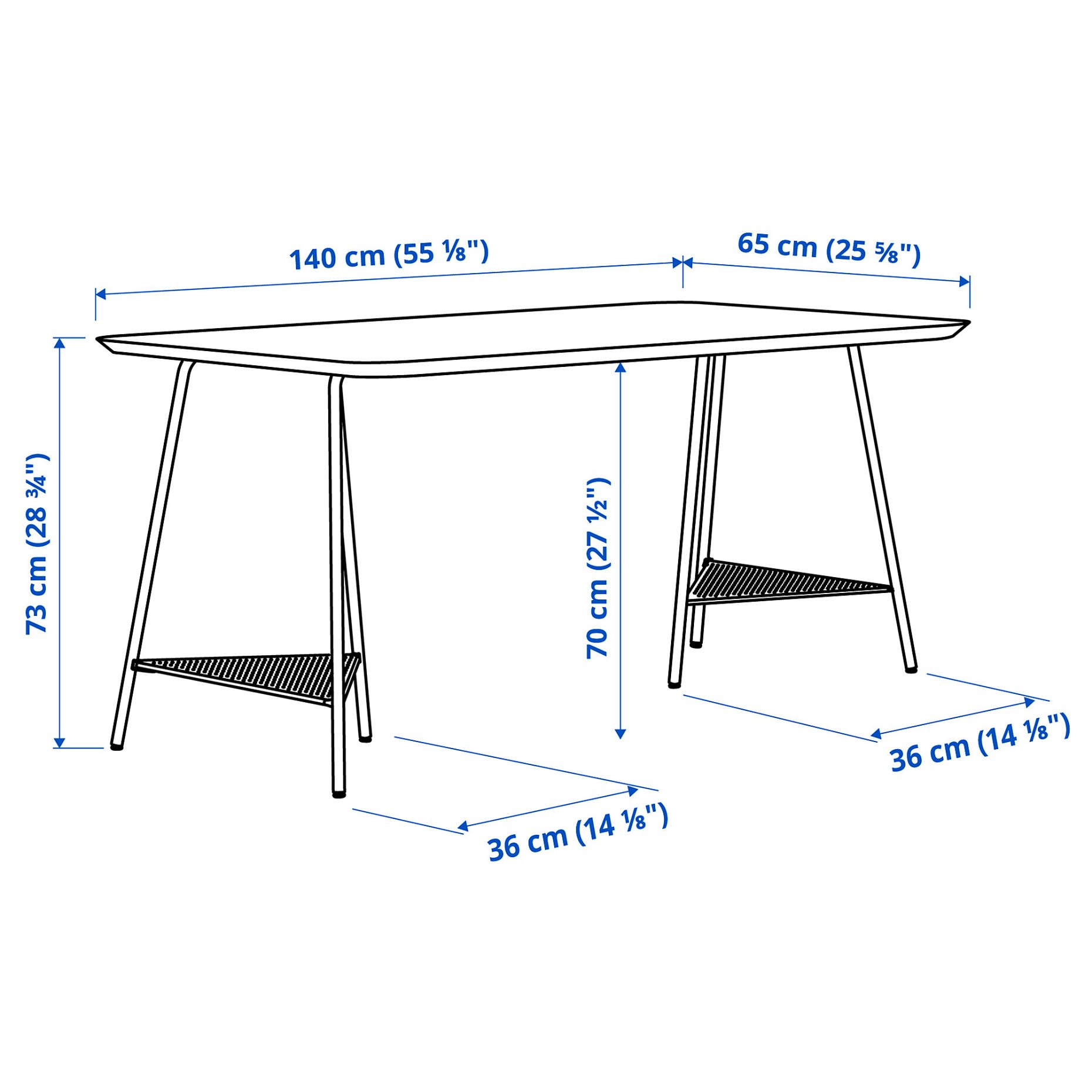 ANFALLARE/TILLSLAG, γραφείο, 140x65 cm, 694.783.15
