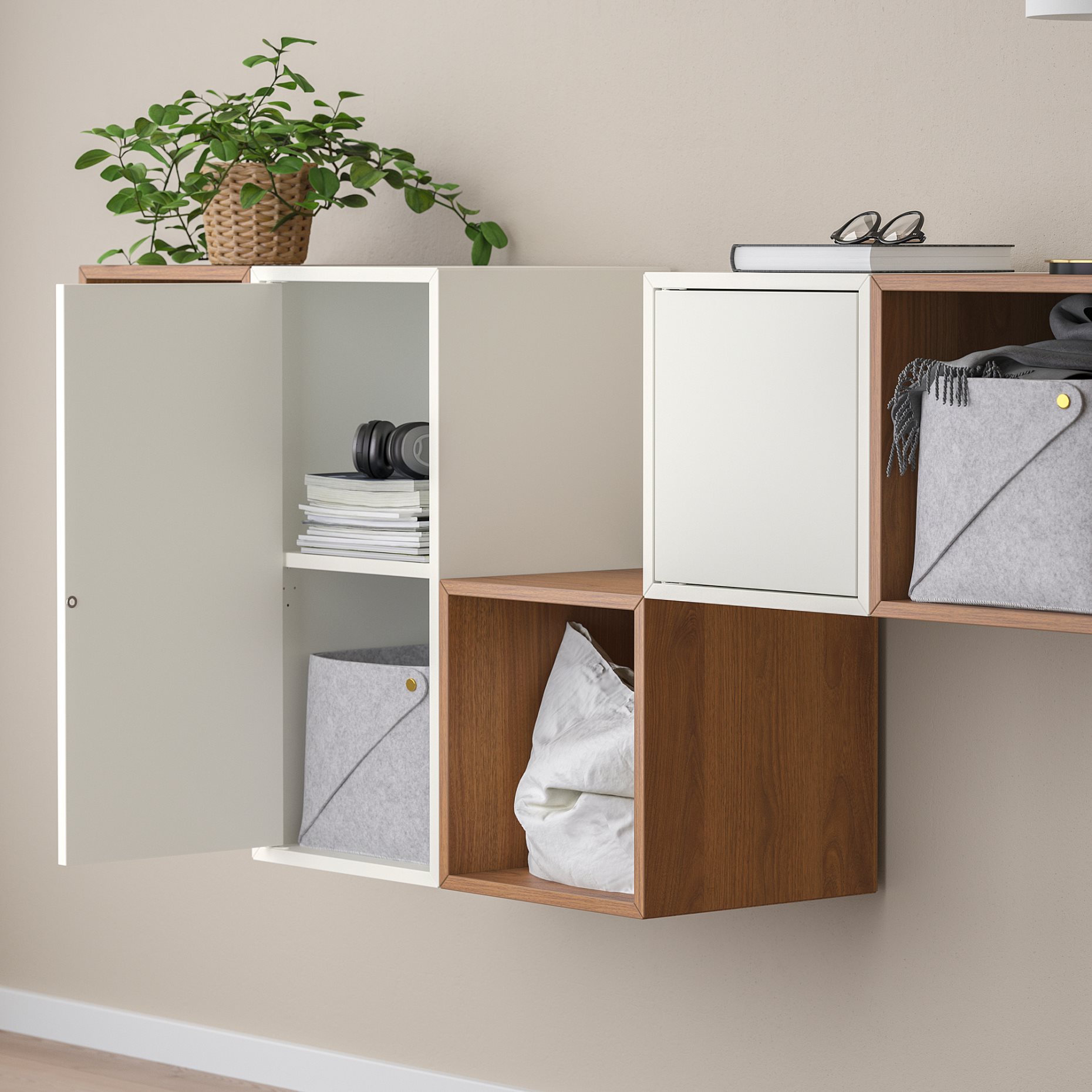 EKET, wall-mounted cabinet combination, 175x35x70 cm, 694.903.17