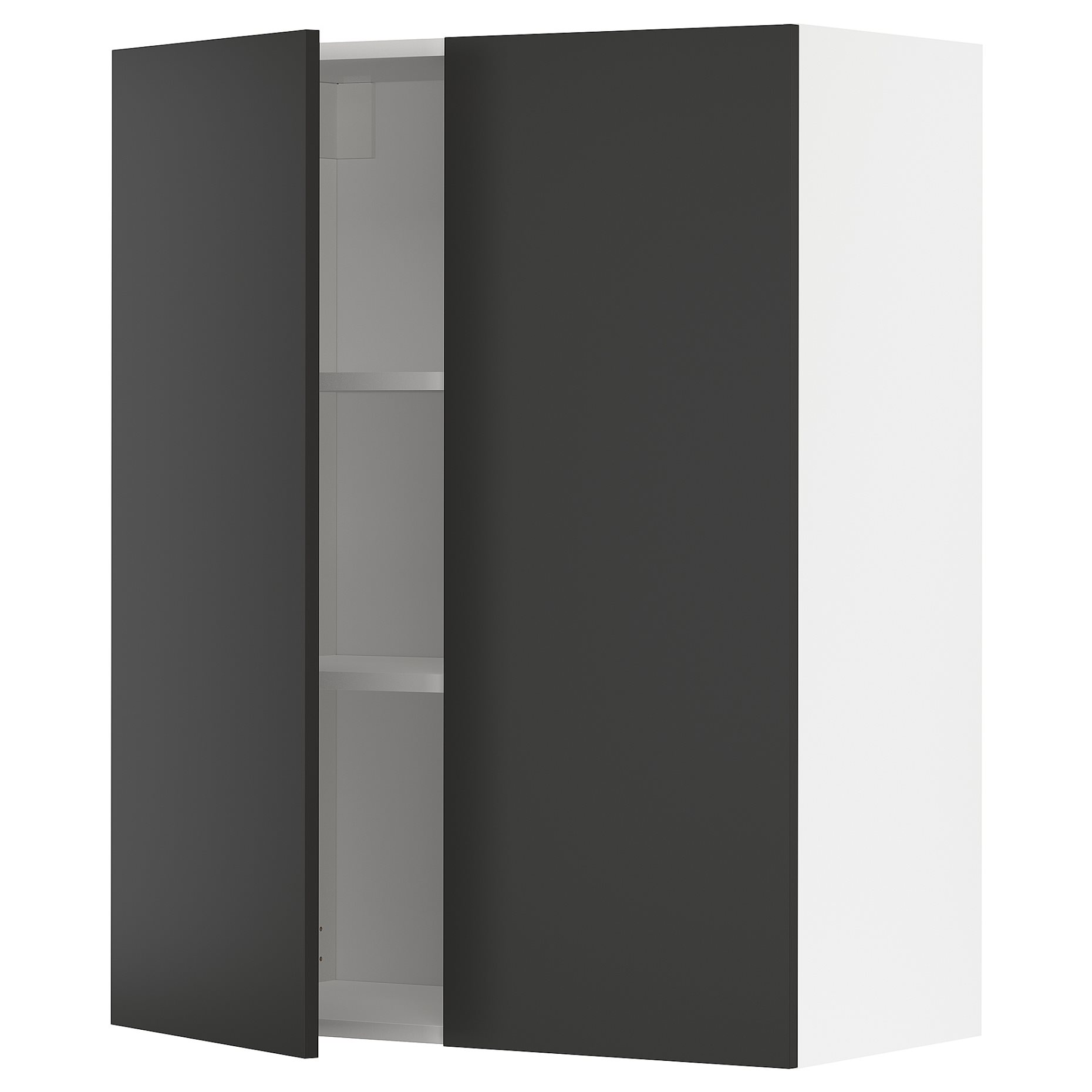 METOD, wall cabinet with shelves/2 doors, 80x100 cm, 694.977.38