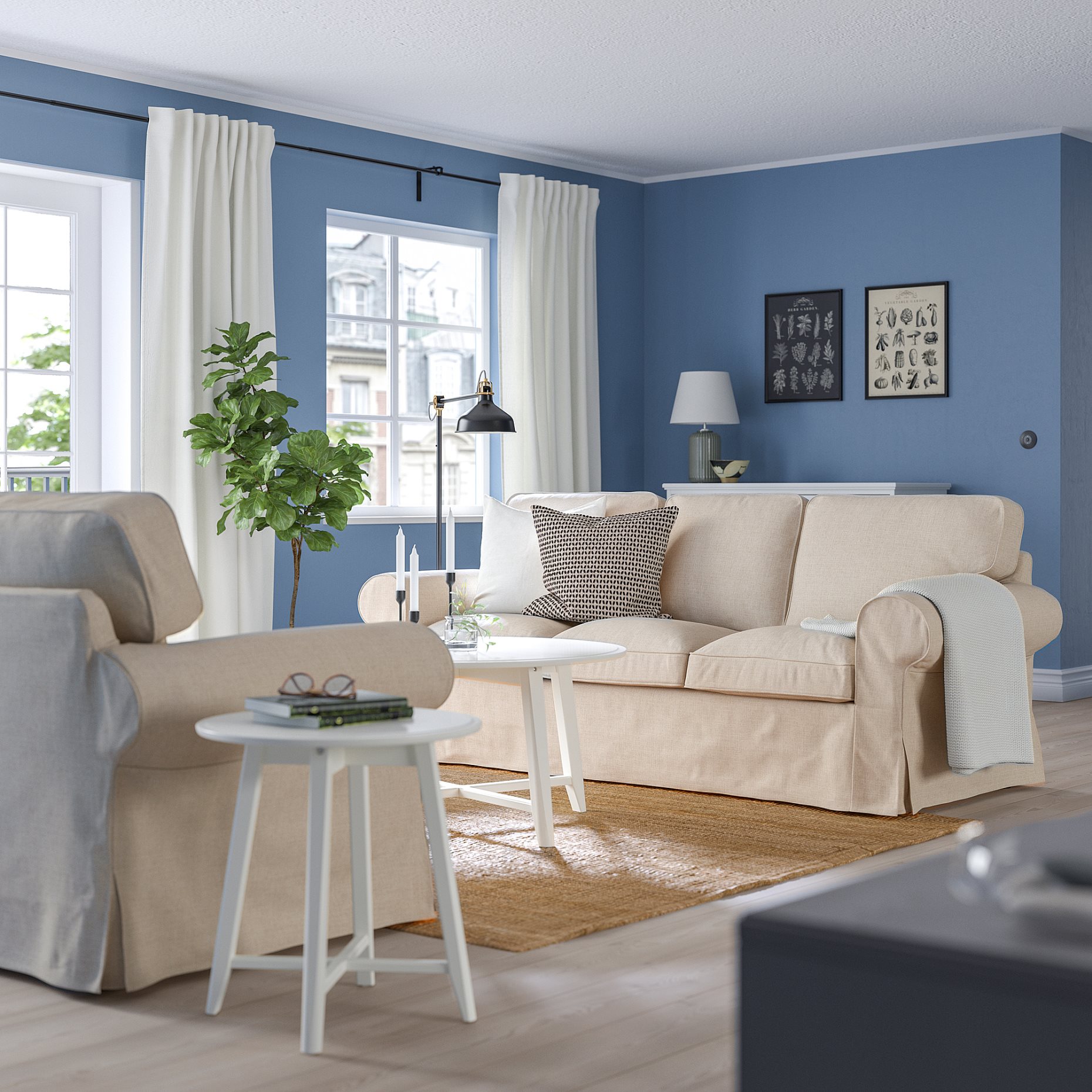 EKTORP, 3-seat sofa, 695.090.10