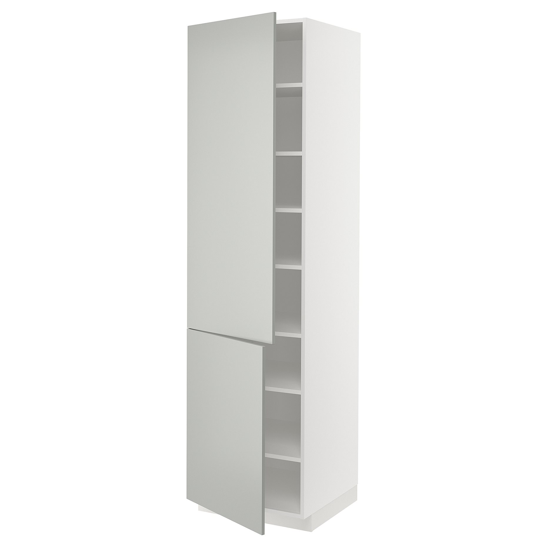 METOD, high cabinet with shelves/2 doors, 60x60x220 cm, 695.387.53