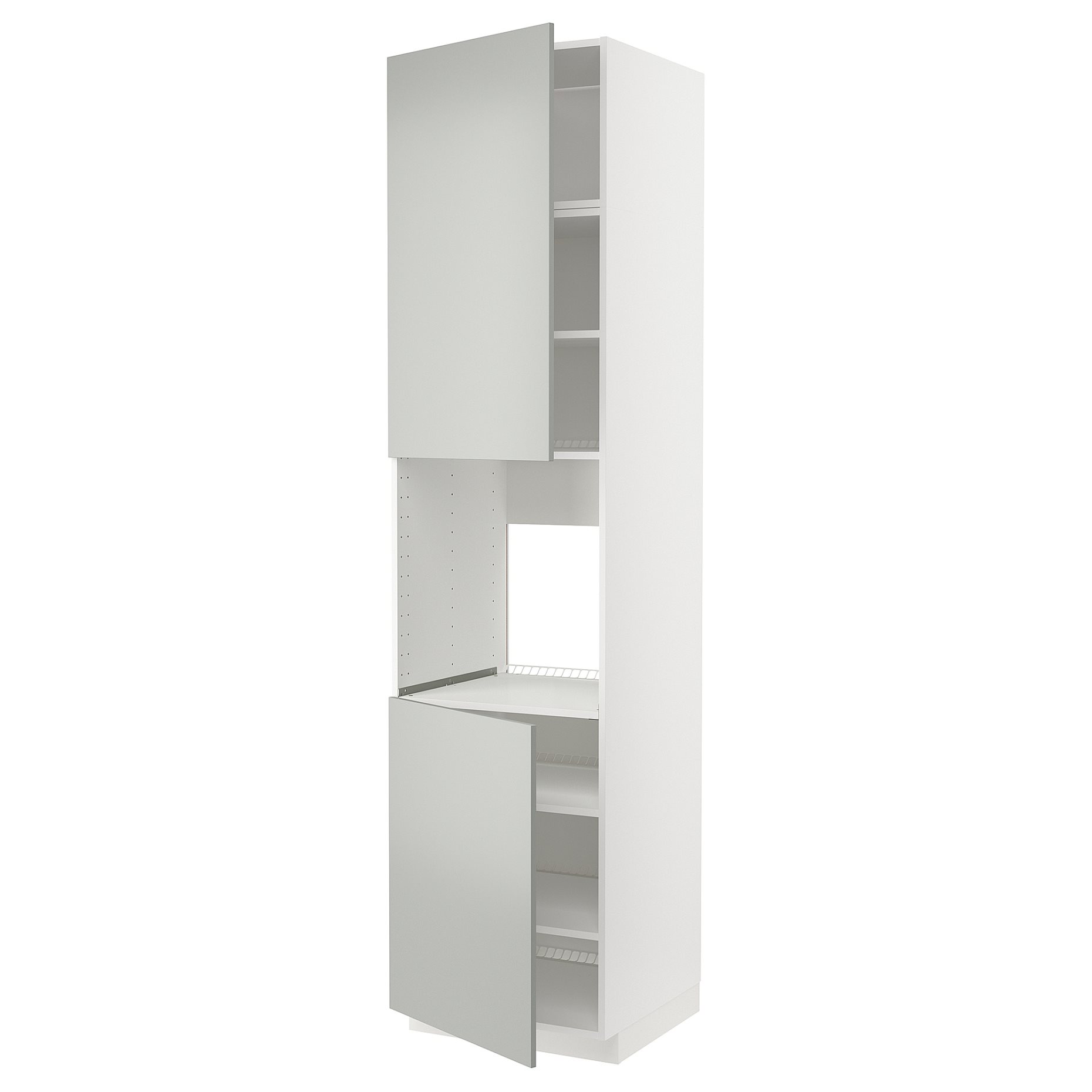 METOD, high cabinet for oven with 2 doors/shelves, 60x60x240 cm, 695.387.72