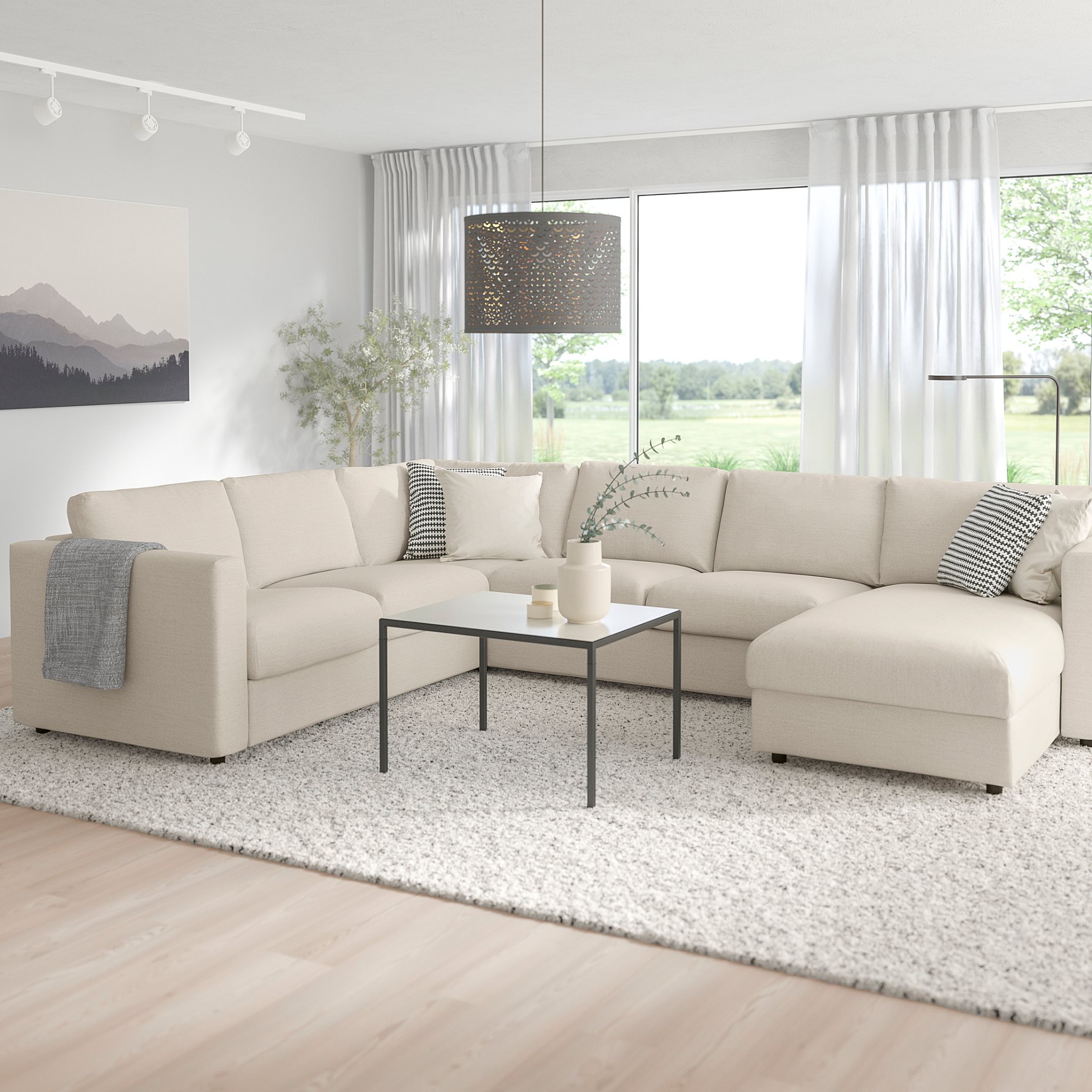 VIMLE, corner sofa-bed, 5-seat with chaise longue, 695.452.25