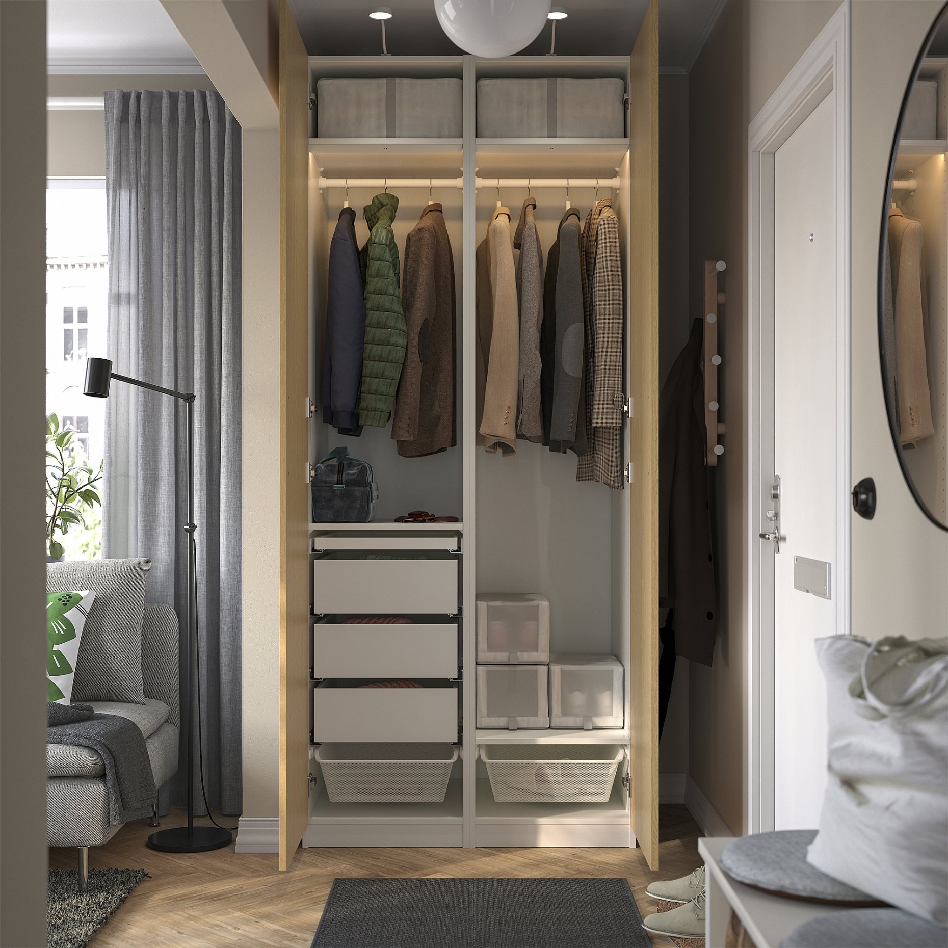 PAX/TONSTAD, wardrobe combination, 100x60x236 cm, 695.489.69