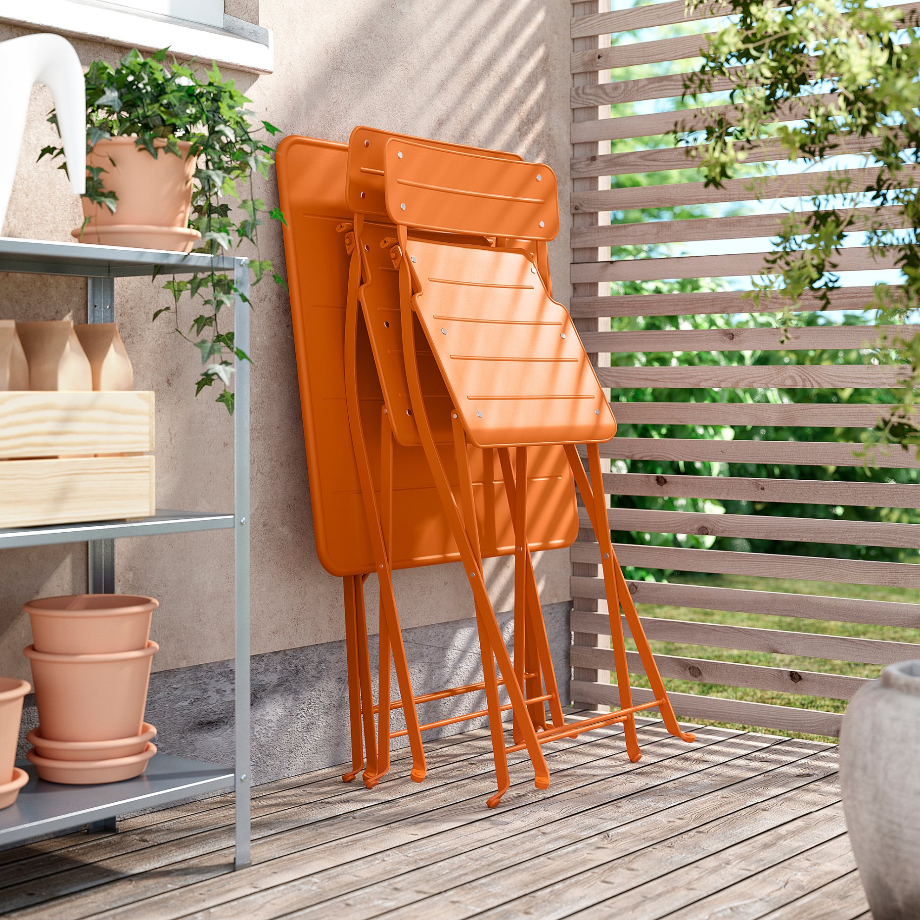 SUNDSÖ, table and 2 folding chairs/outdoor, 65x65 cm, 695.730.20