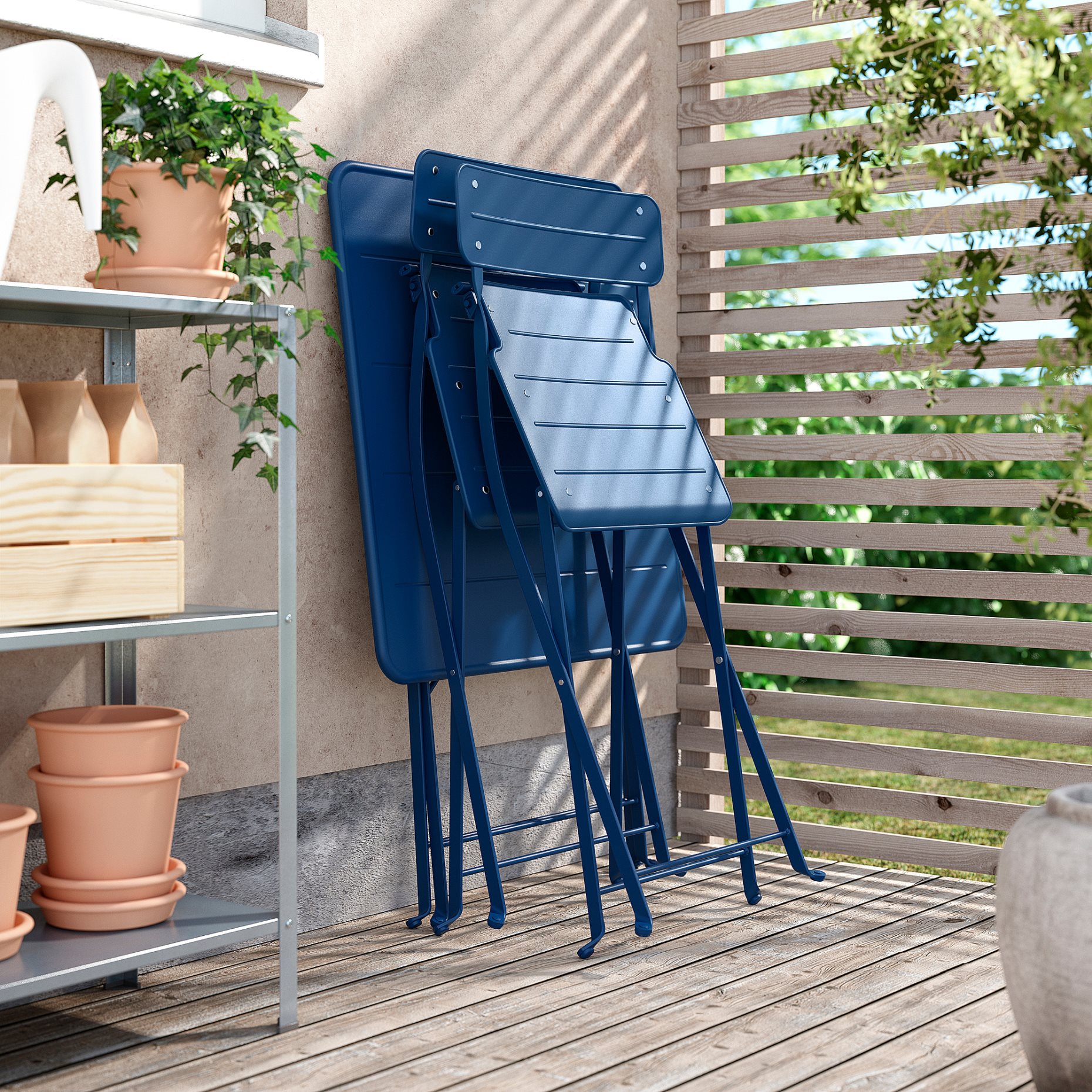 SUNDSÖ, table and 2 folding chairs/outdoor, 65x65 cm, 695.732.56