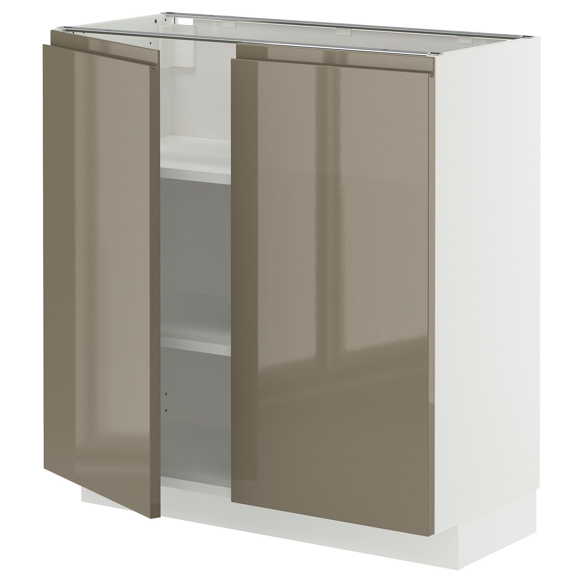 METOD, base cabinet with shelves/2 doors, 80x37 cm, 695.767.59