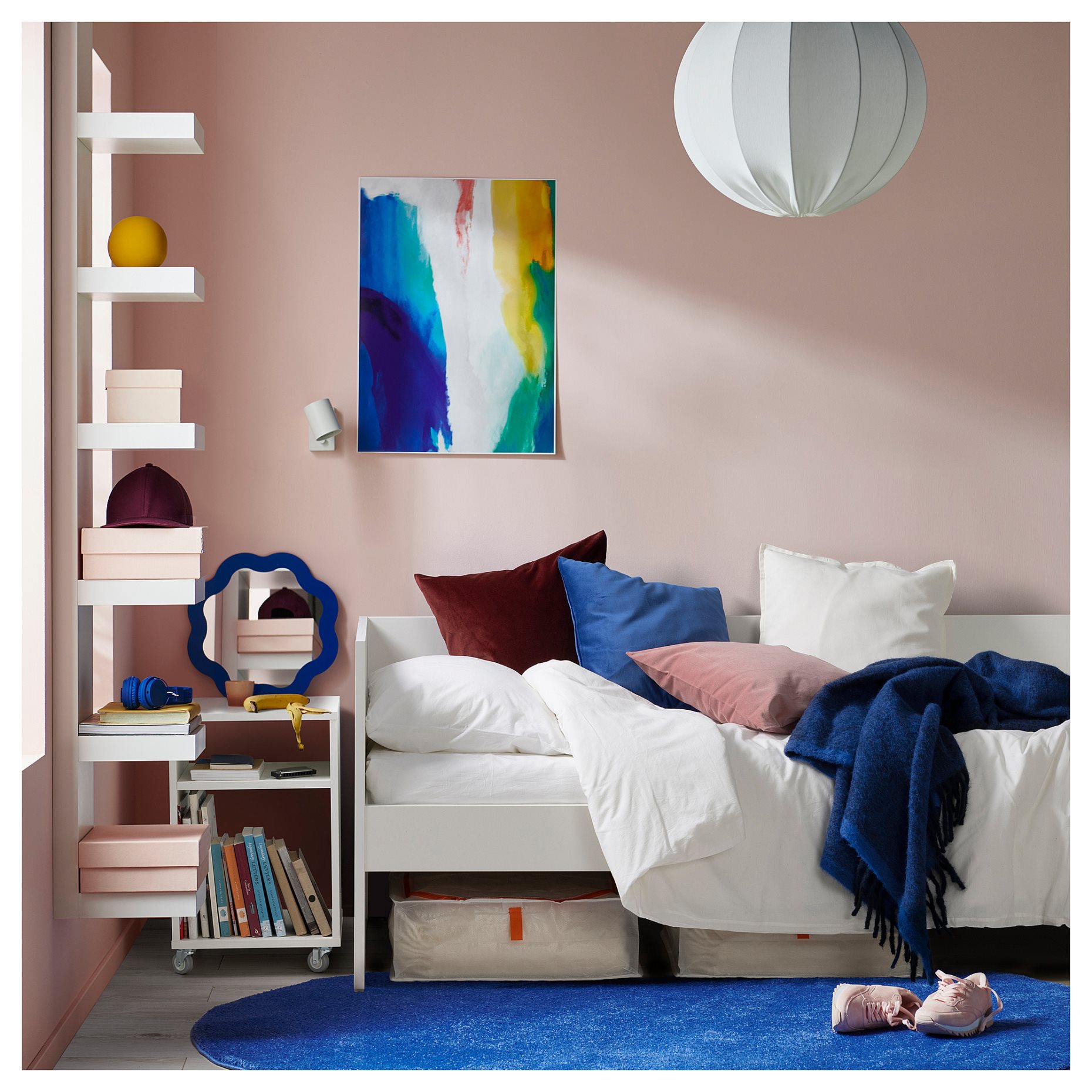 VIHALS, κρεβάτι επισκέπτη day bed με 1 στρώμα, 80x200 cm, 695.805.63