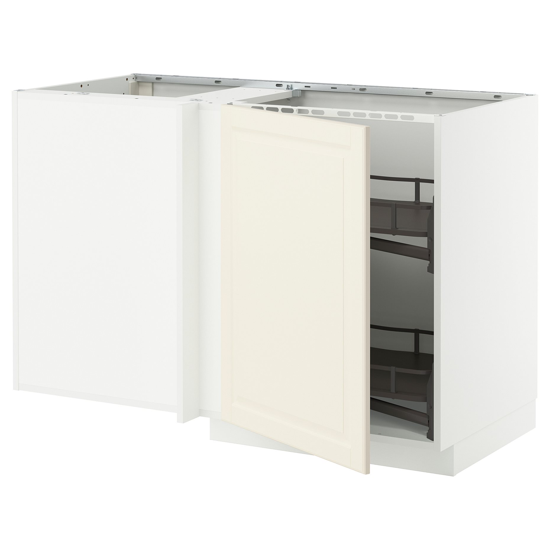 METOD, corner base cabinet with pull-out fitting, 128x68 cm, 695.851.17