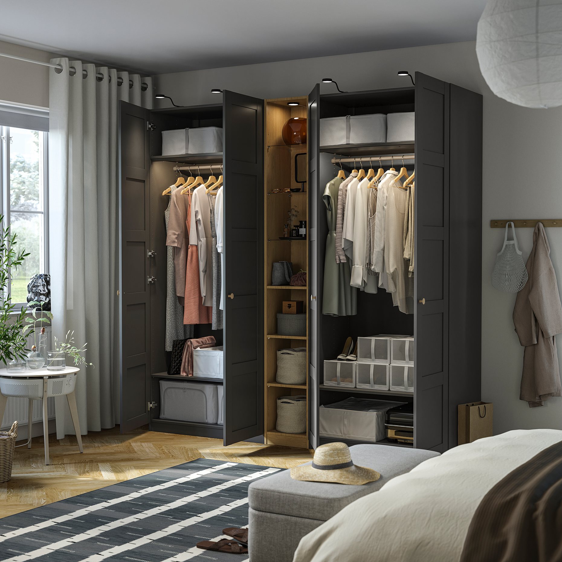 PAX/BERGSBO, wardrobe combination, 235x60x236 cm, 696.074.02
