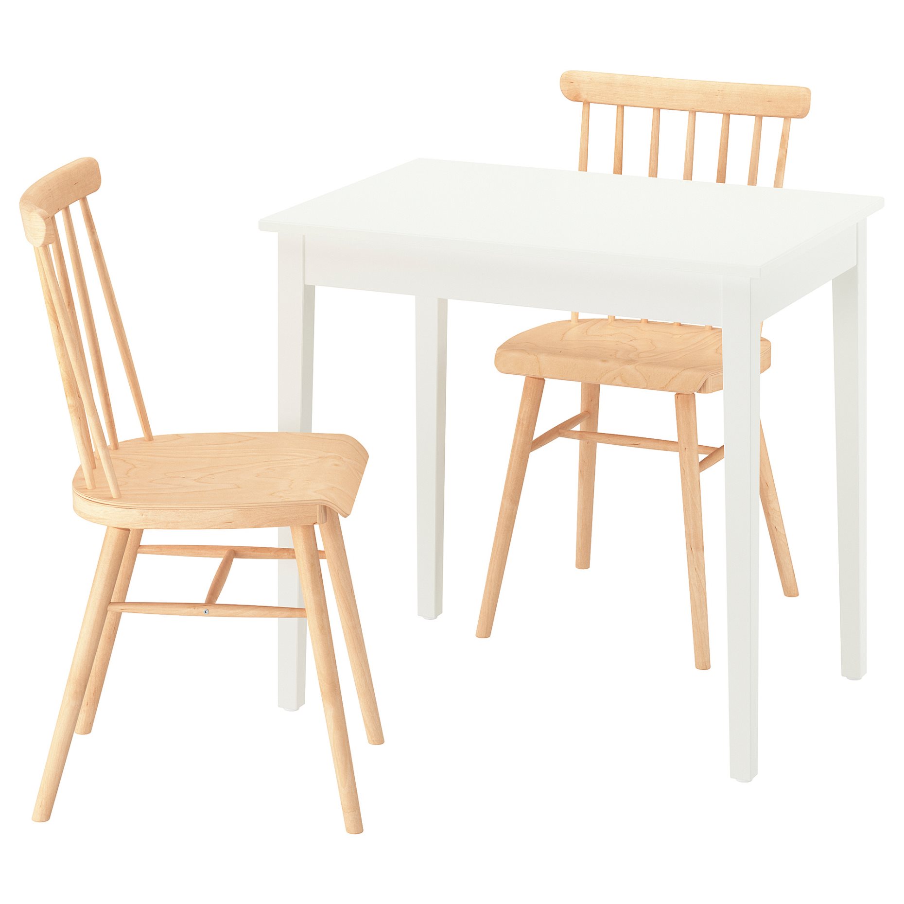 NÄSINGE/HÖGVED, τραπέζι και 2 καρέκλες, 80x60 cm, 696.101.50