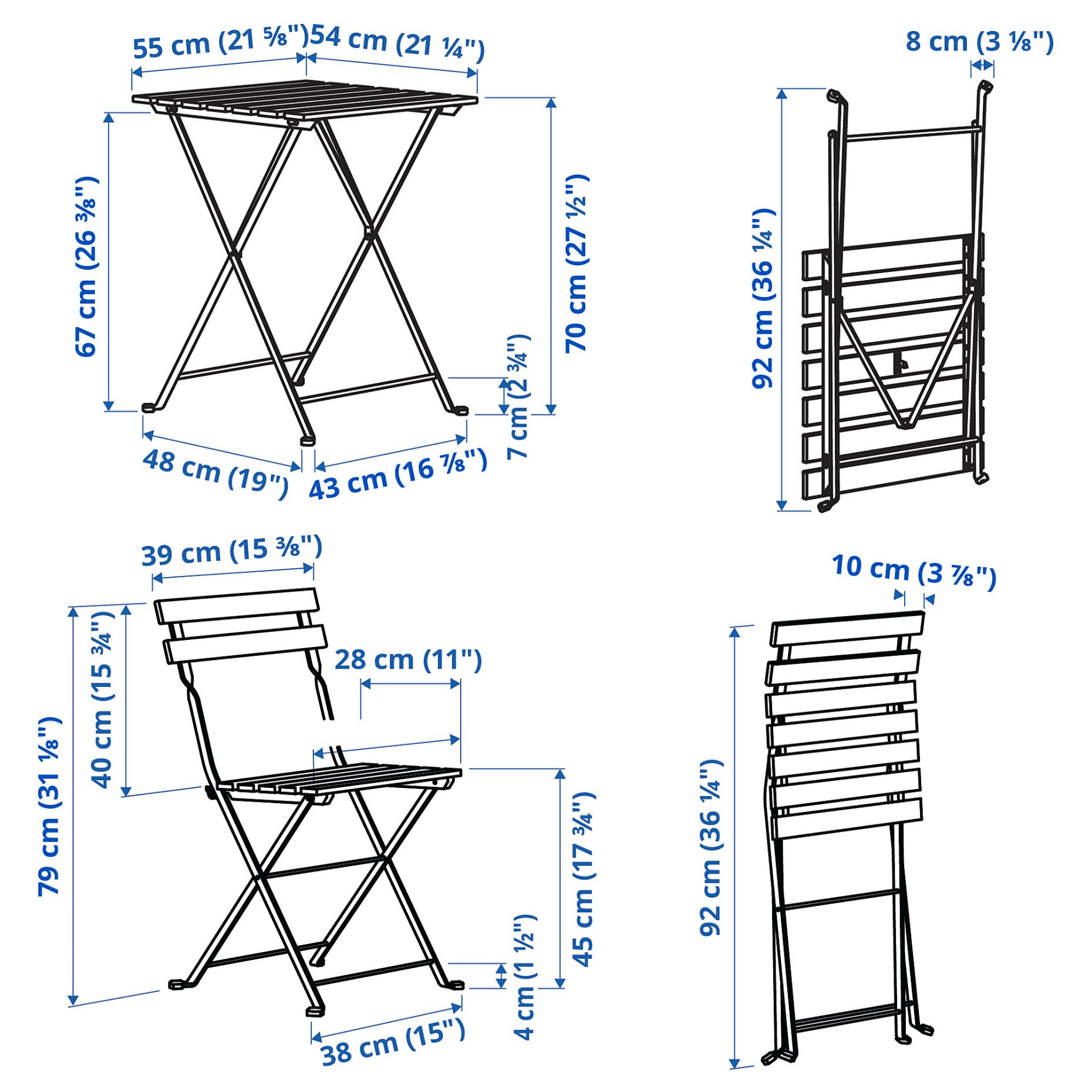 TÄRNÖ, τραπέζι και 2 καρέκλες, εξωτερικού χώρου, 698.984.15