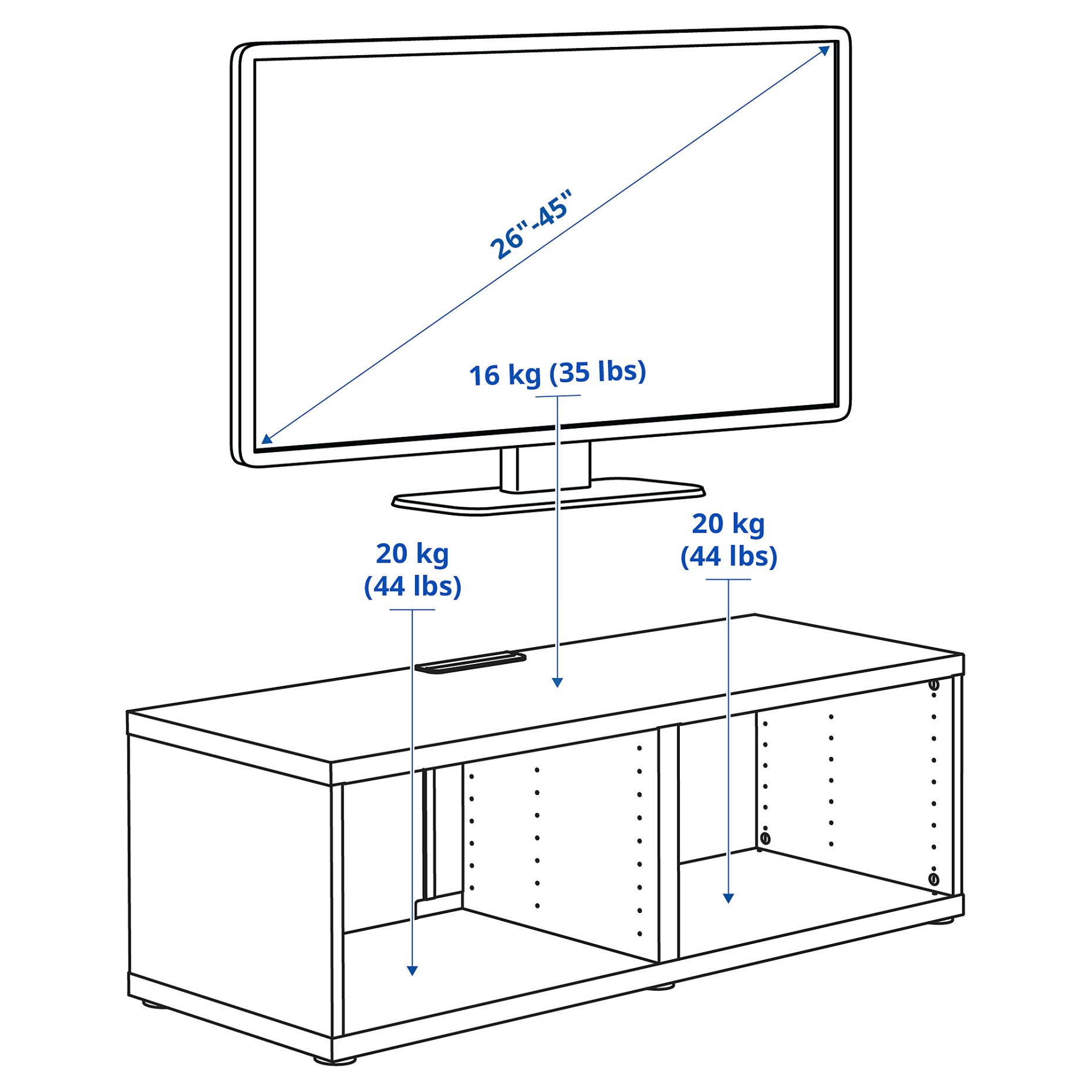 BESTÅ, TV bench, 702.945.13