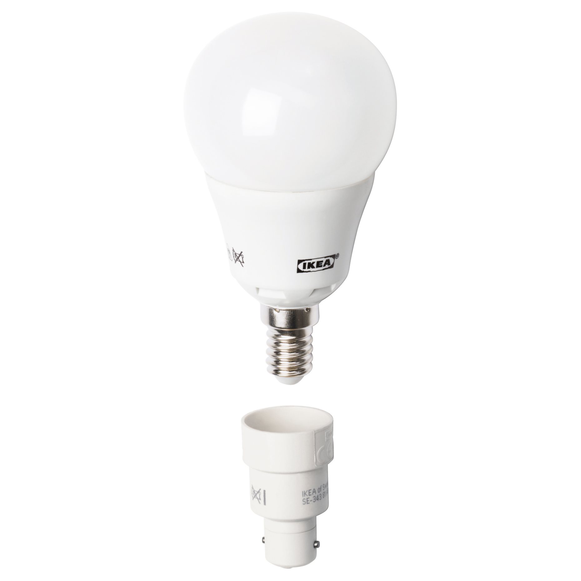 KOPPLA, προσαρμογέας  λαμπτήρα από B15 σε E14, 2 τεμ., 702.965.74