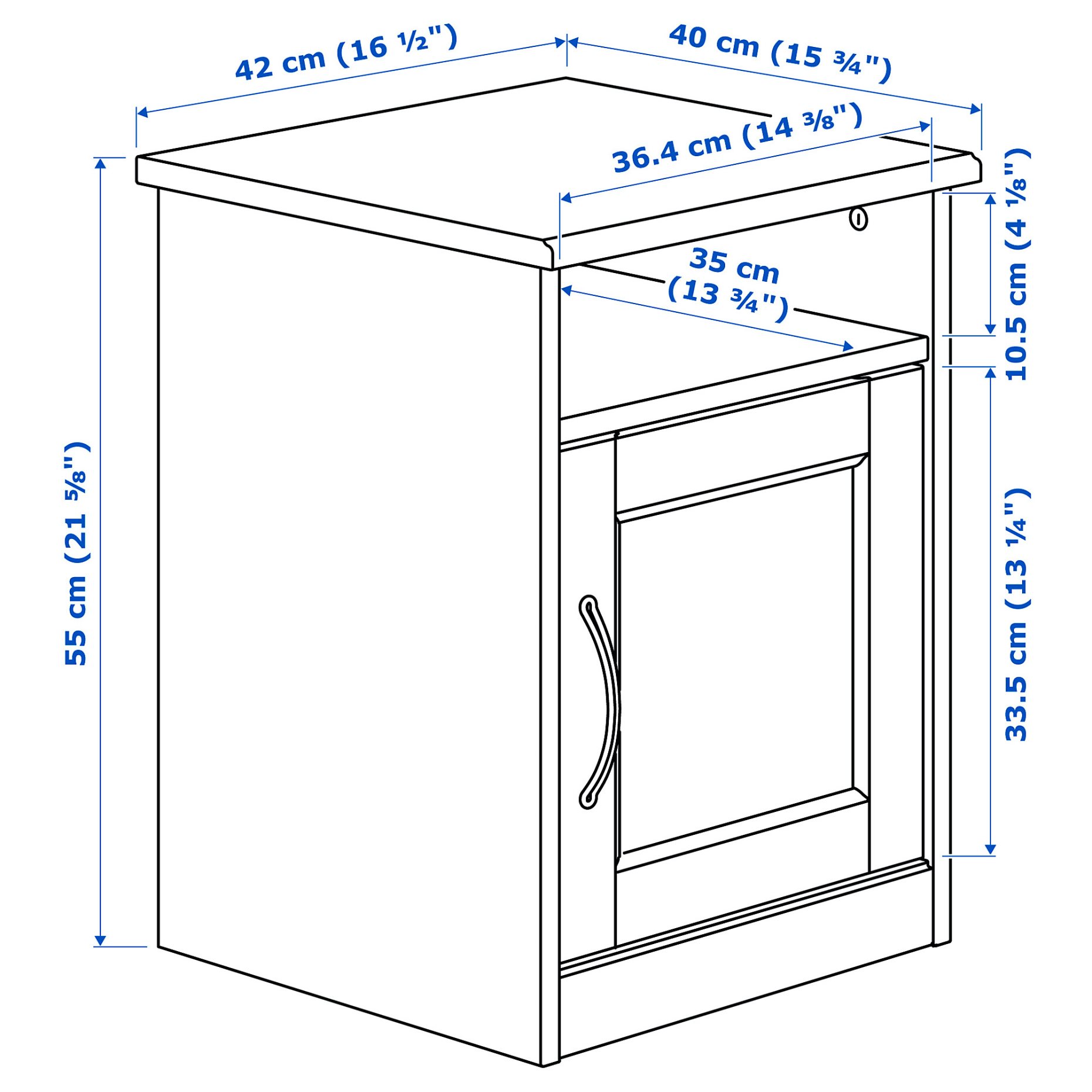 SONGESAND, bedside table, 703.674.44