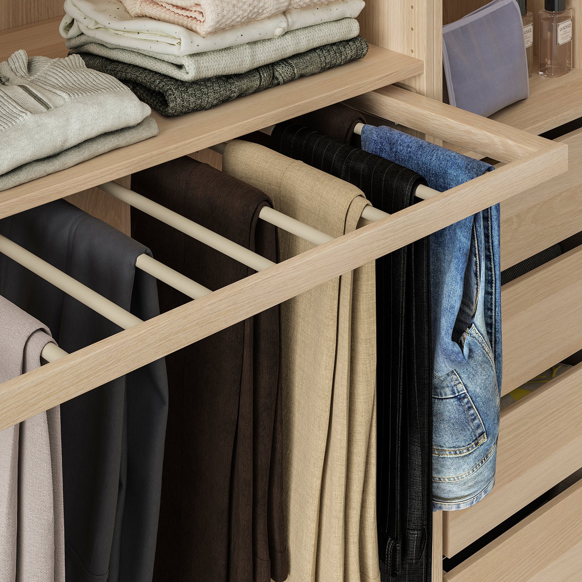 KOMPLEMENT, pull-out trouser hanger, 100x58 cm, 704.465.02