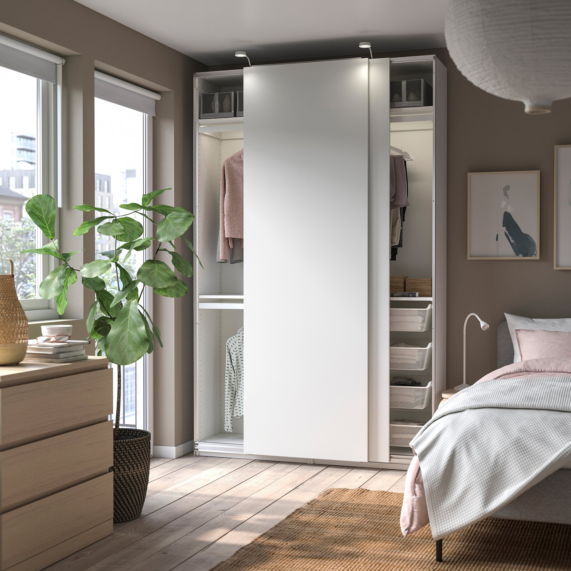 PAX, wardrobe frame, 100x35x236 cm, 704.581.99