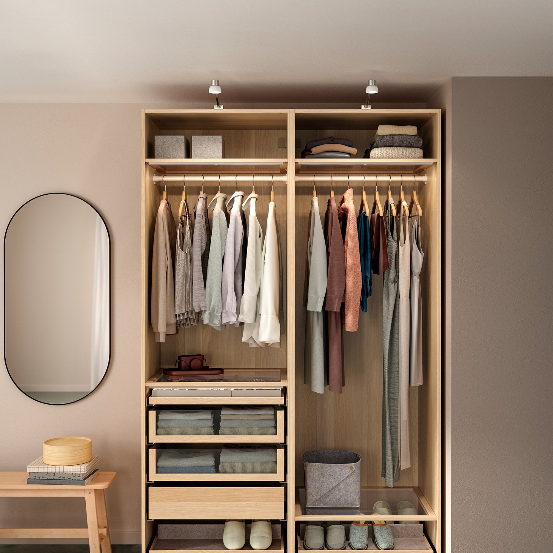 PAX, wardrobe frame, 75x58x236 cm, 704.582.36