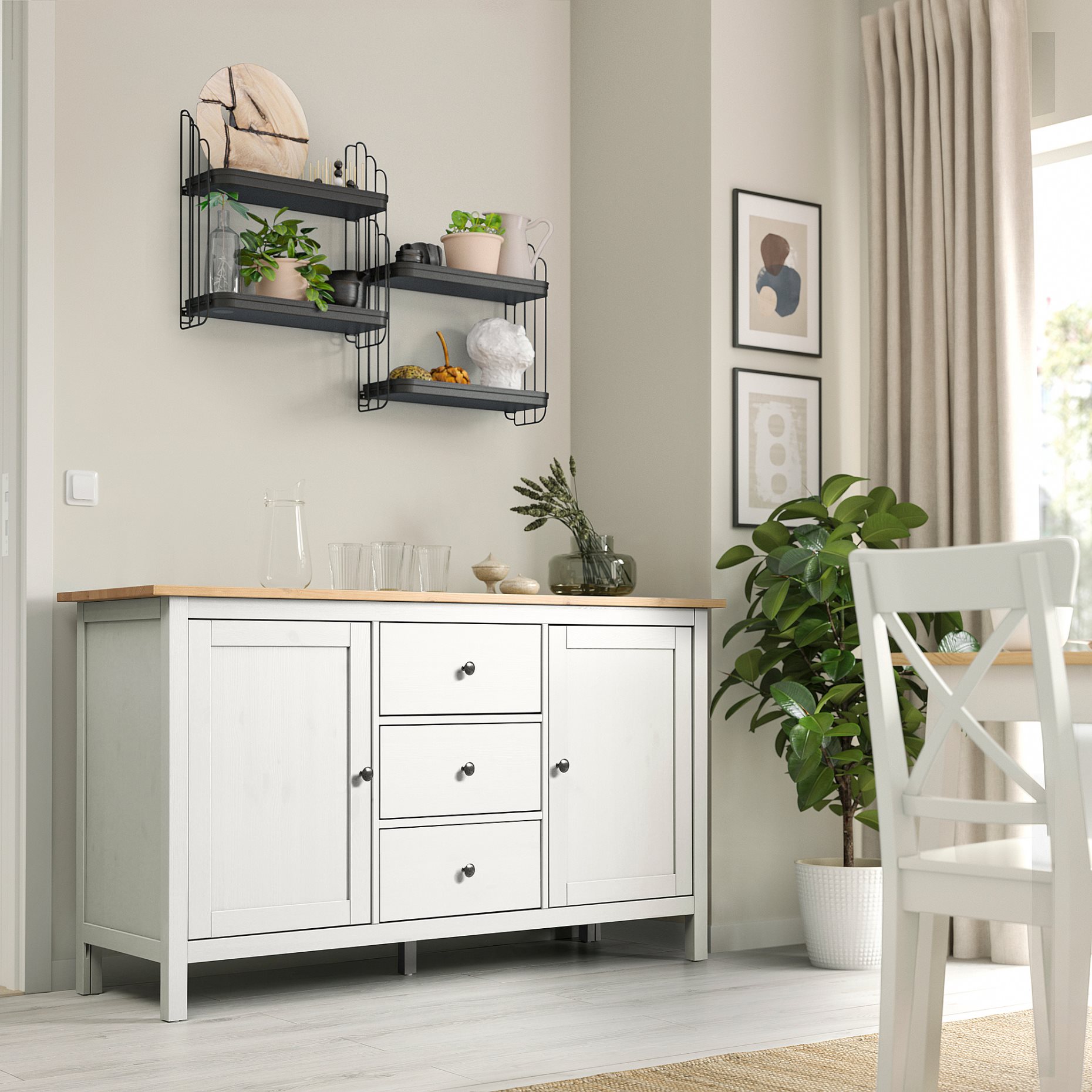 HEMNES, μπουφές, 157x88 cm, 704.762.59