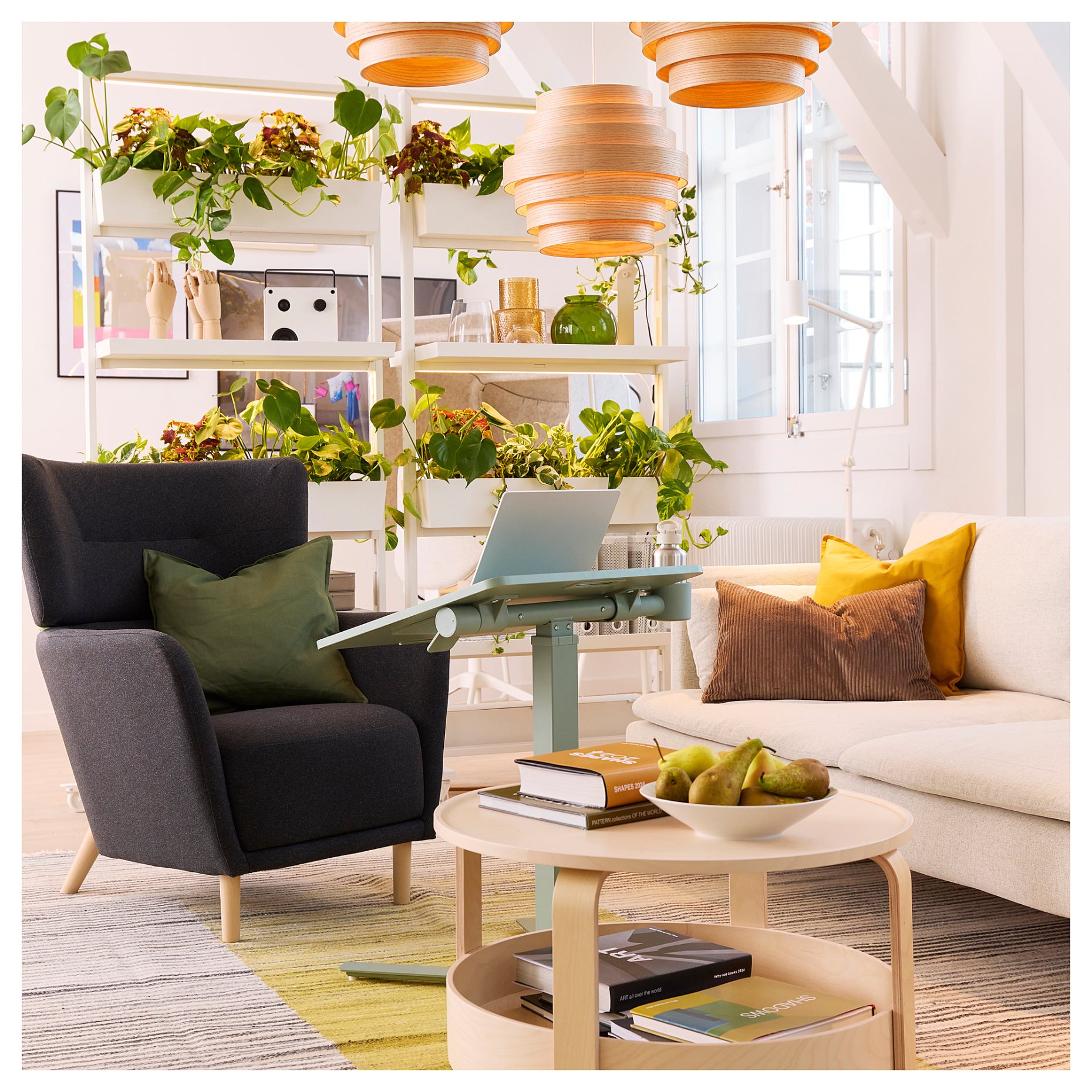 MITTZON, τραπέζι για λάπτοπ με ροδάκια, 66x50 cm, 704.981.95