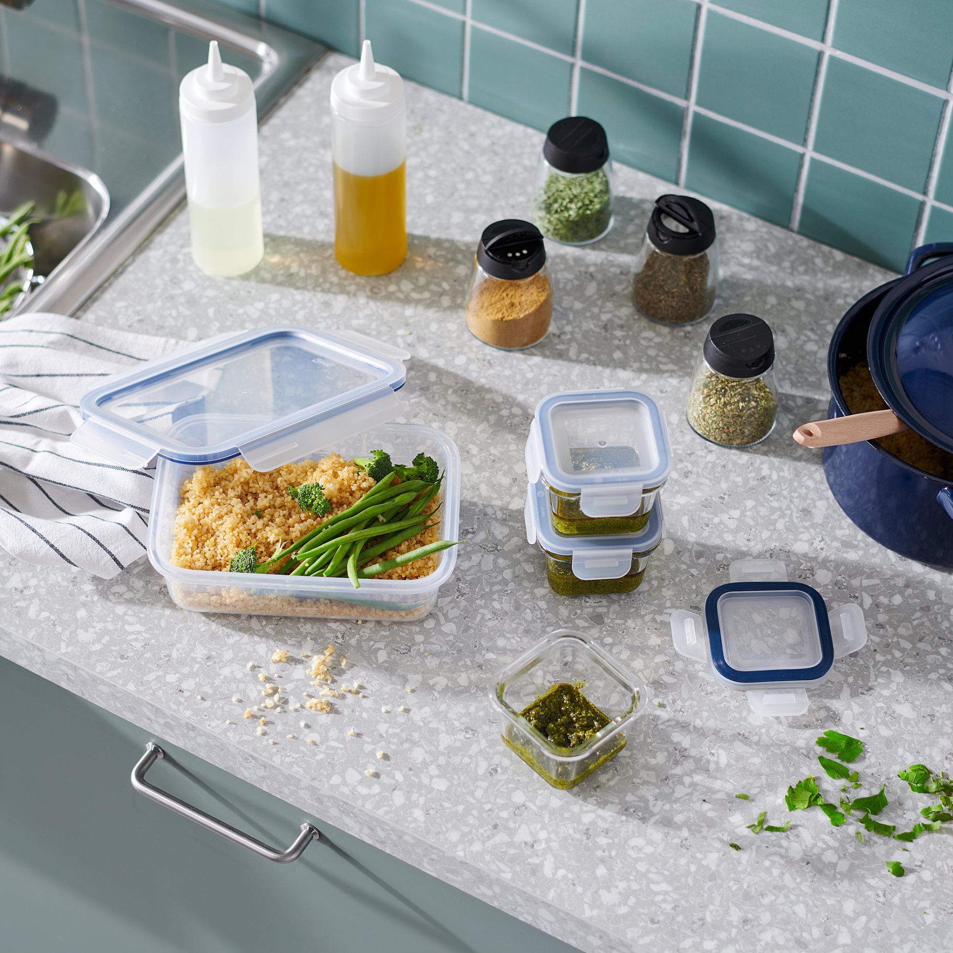 IKEA 365+, food container with lid 3 pack, 1.0 l, 705.079.63