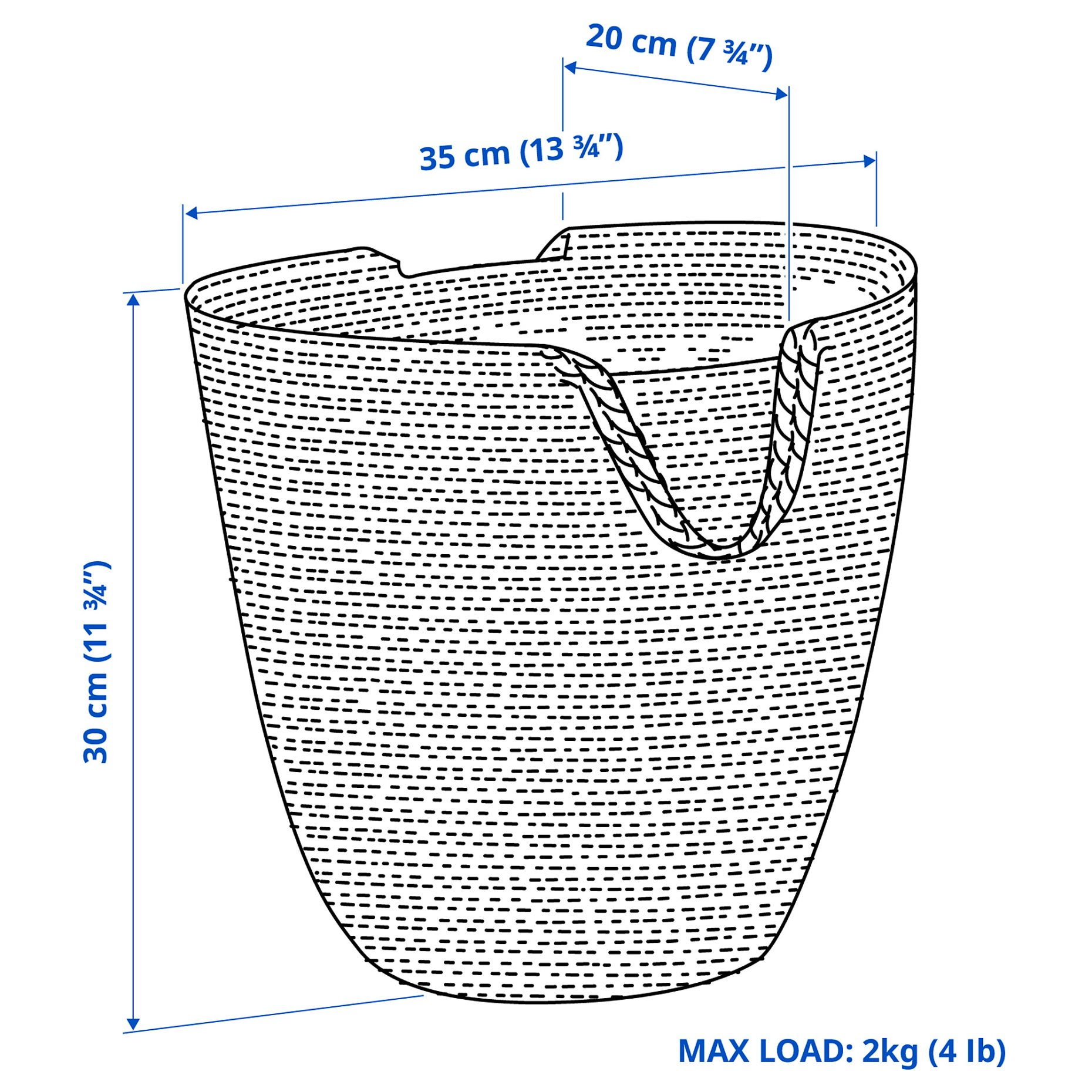 TOLKNING, καλάθι με χερούλια, 705.126.48